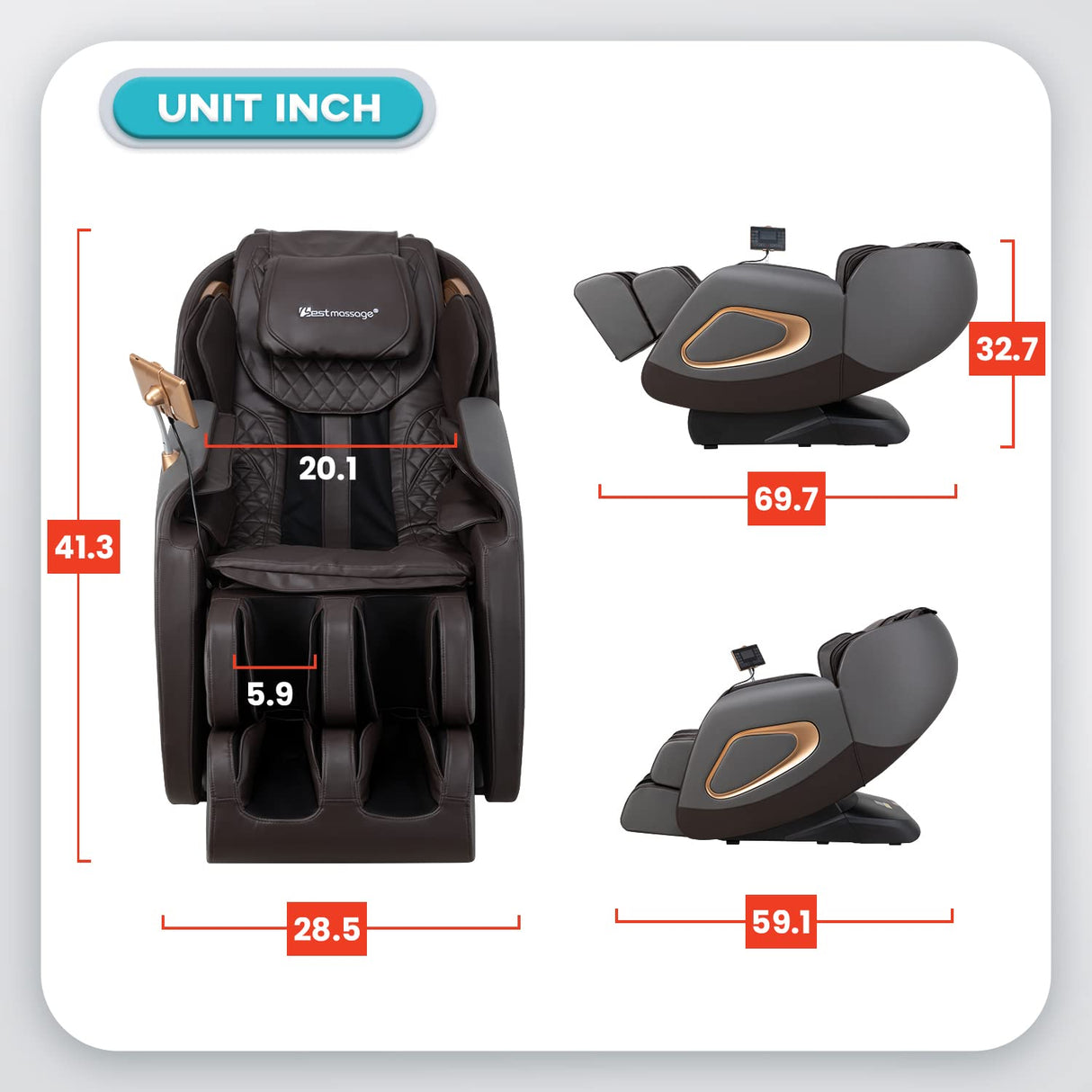 Massage Chair,Full Body Zero Gravity SL Track Massage Chair Recliner Chair with Smart Large Screen Bluetooth Speaker Built-in Heat Therapy Foot Roller Air Massage System for Home Office,Grey PayLessHere