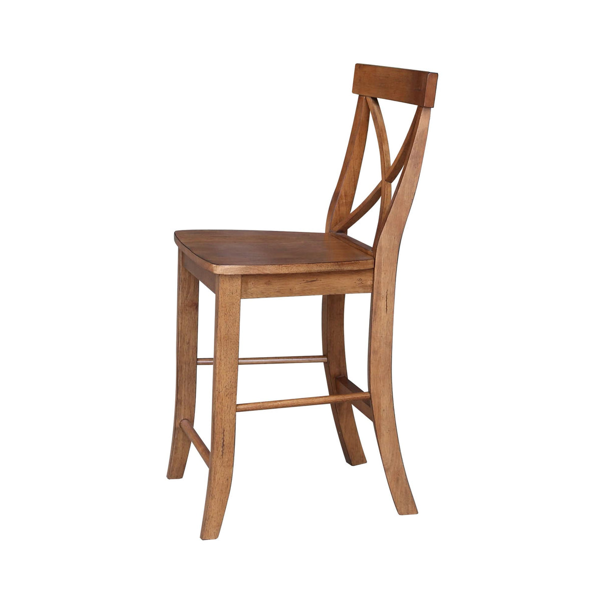 International Concepts X-Back Counter Height Stool,Brown IC International Concepts