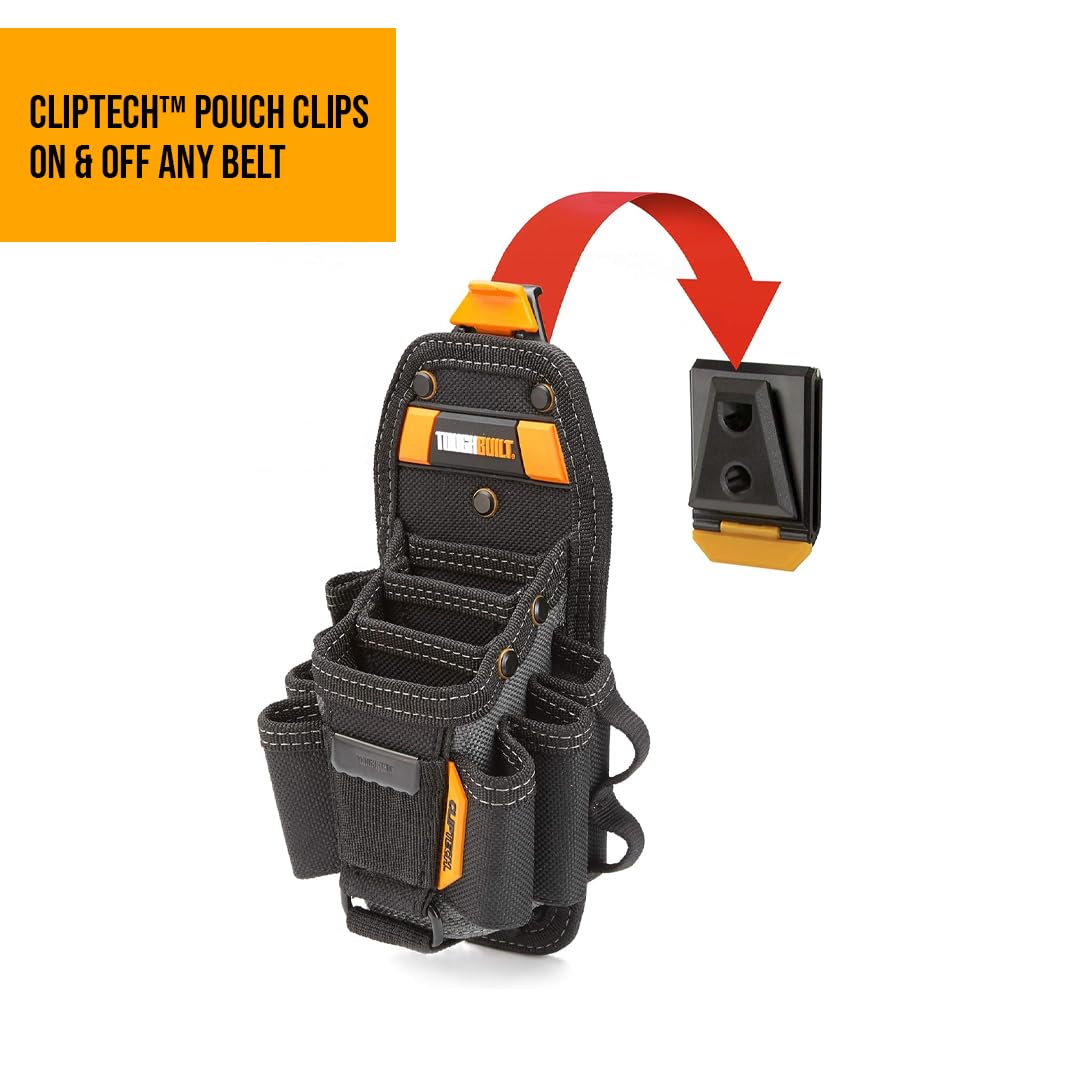 ToughBuilt - Technician 10 Pocket Pouch (Medium) - 14 Pockets & Loop, 3 Adjustable Holster, 6 Snug-fit Screwdrivers, Accessories, Secure Multi-Tool Holder - (TB-CT-36-M10) ToughBuilt