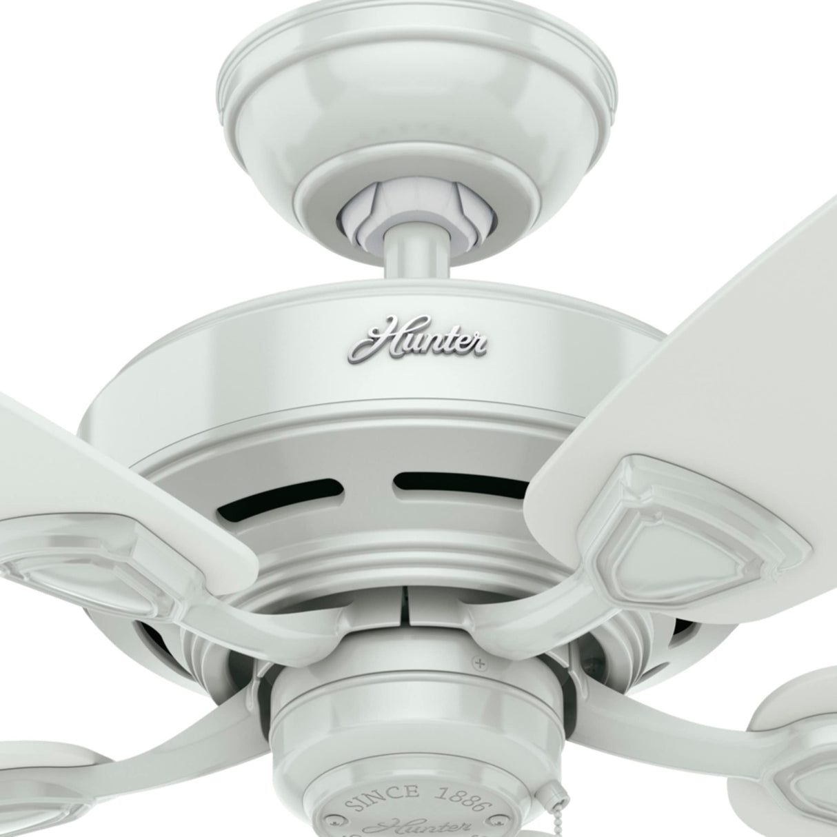 Hunter Fan Company, 53350, 48 inch Sea Wind White Indoor / Outdoor Ceiling Fan and Pull Chain Hunter