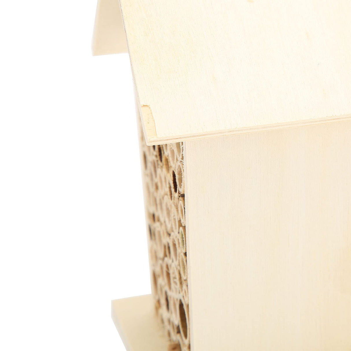 Lwuey Bee House, Wooden Insect Hotel Hanging Bamboo Bees Hive Habitat Bug Garden Shelter Insects House Decoration Beneficial Nests Box Decorations for Butterfly Bird Outdoors Attracts Pollinators 2PCS Lwuey