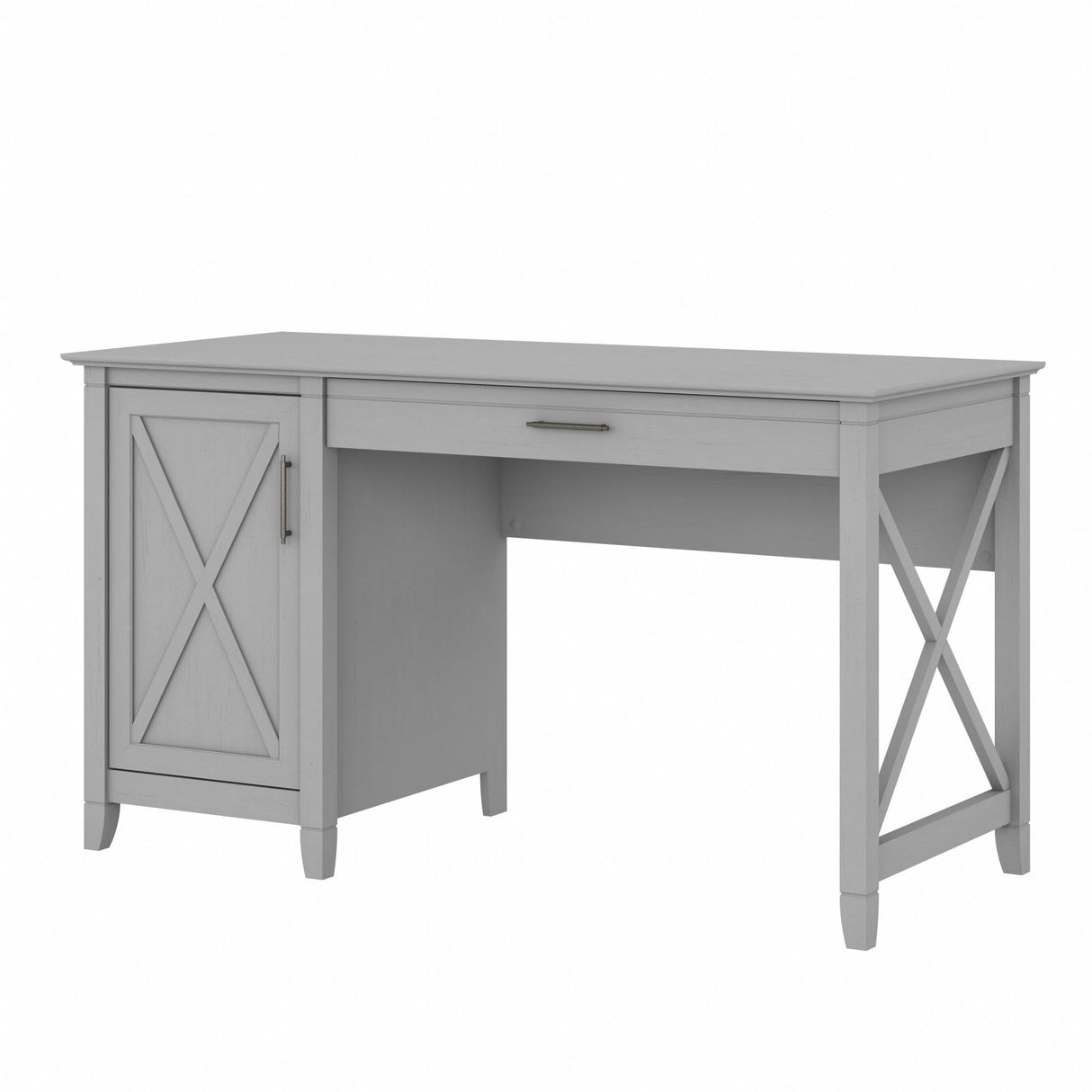 Bush Furniture Key West Computer Desk with Storage | Farmhouse PC Table for Home Office, 54W, Cape Cod Gray Bush Business Furniture