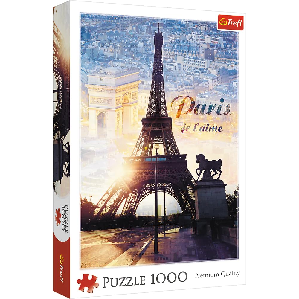 Trefl Paris at Dawn 1000 Piece Jigsaw Puzzle Red 27"x19" Print, DIY Puzzle, Creative Fun, Classic Puzzle for Adults and Children from 12 Years Old Trefl