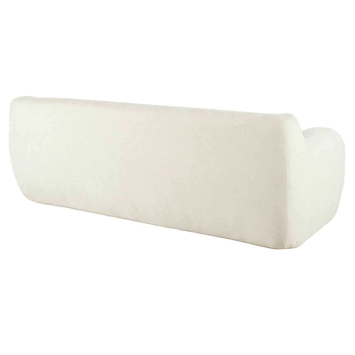 LUMISOL 81.5" Upholstered Curved Sofa Couch for Living Room, 3-Seat Minimalist Sofa, Modern Love Seat Furniture for Apartment Office Small Space, No Assembly Required, Beige LUMISOL