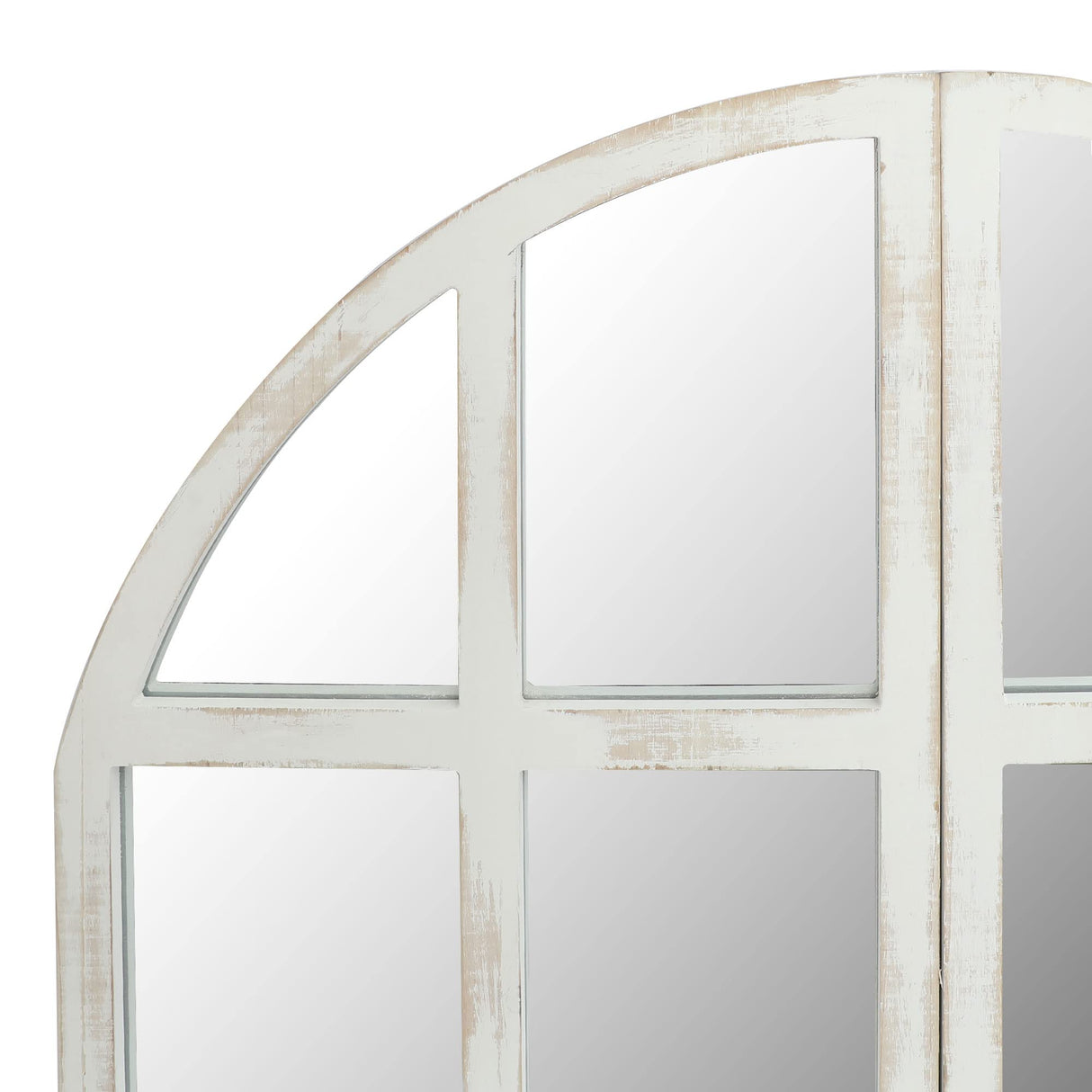 FLORA Farmhouse Mirror, Arch Window Wall Mirror for Kitchen Bedroom Living Room Wall Decor, Set of 2 FLORA