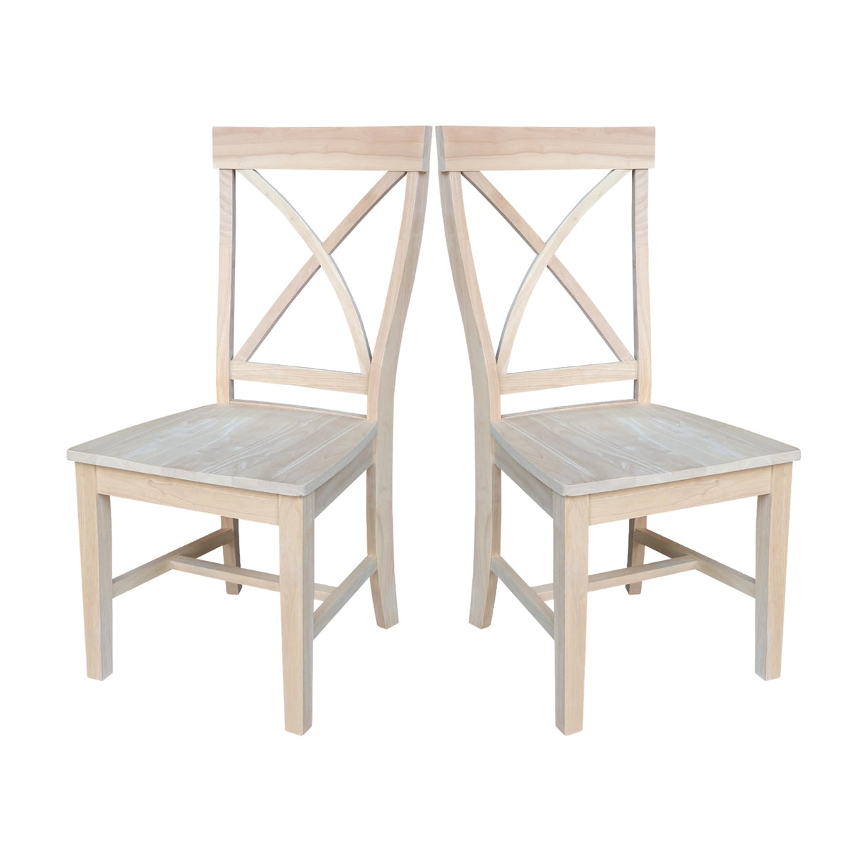 International Concepts Set of Two Creekside X-Back Chairs, Unfinished IC International Concepts