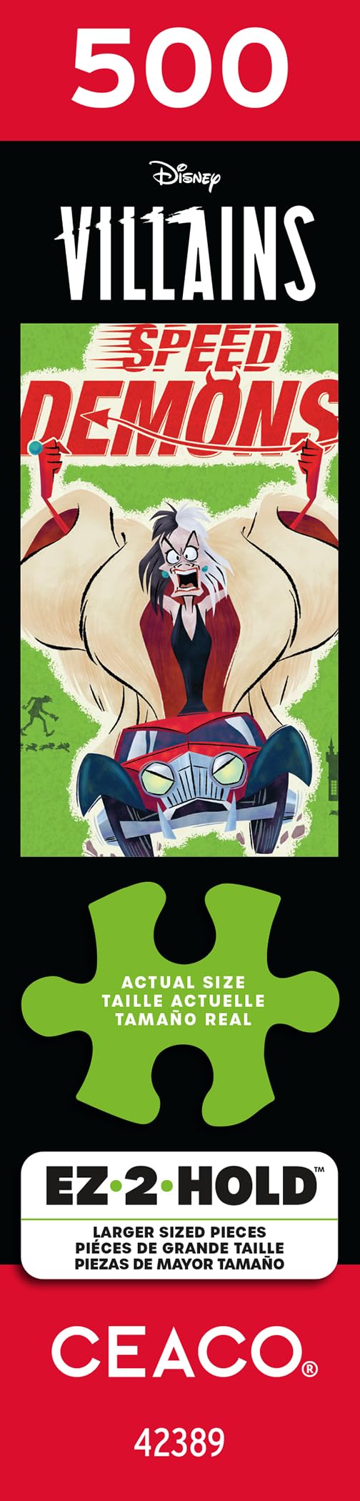 Ceaco - Disney - Villains - Poster Collage - 500 Piece Jigsaw Puzzle – Oversized Pieces – Easy to Hold – EZ Hold Ceaco