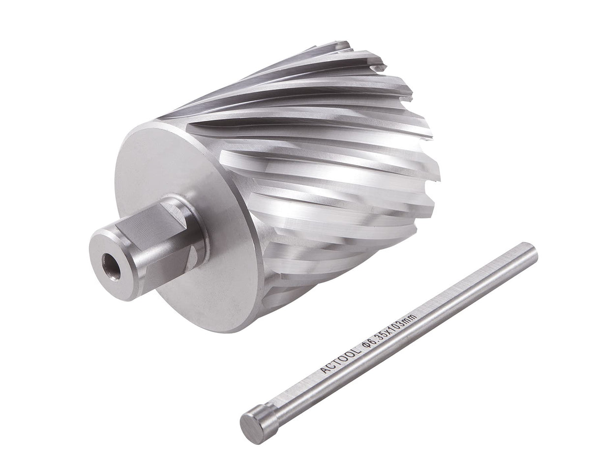 ACTOOL 2-1/4" Diameter × 2" Depth of Cut HSS ANNULAR Cutter with 3/4'' Weldon Shank ACTOOL