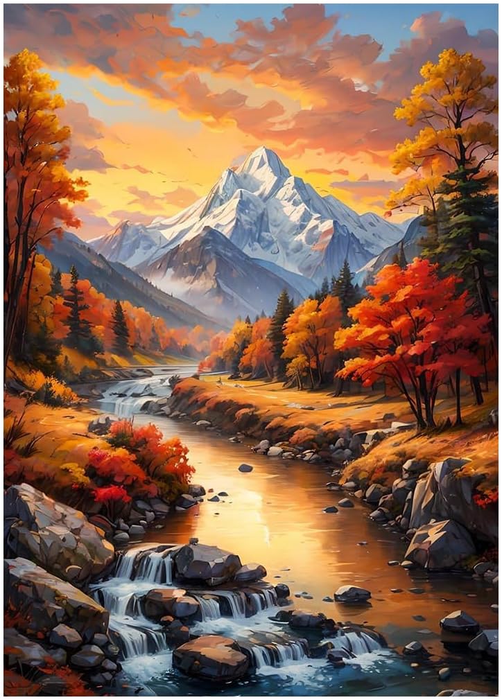 KEUASDV Diamond Painting Kits for Adults, Forest Landscape 5D DIY Diamond Art Kits Full Drill Diamond Dots for Gift Wall Decor and Relaxation Gem Arts 12x16 inch KEUASDV
