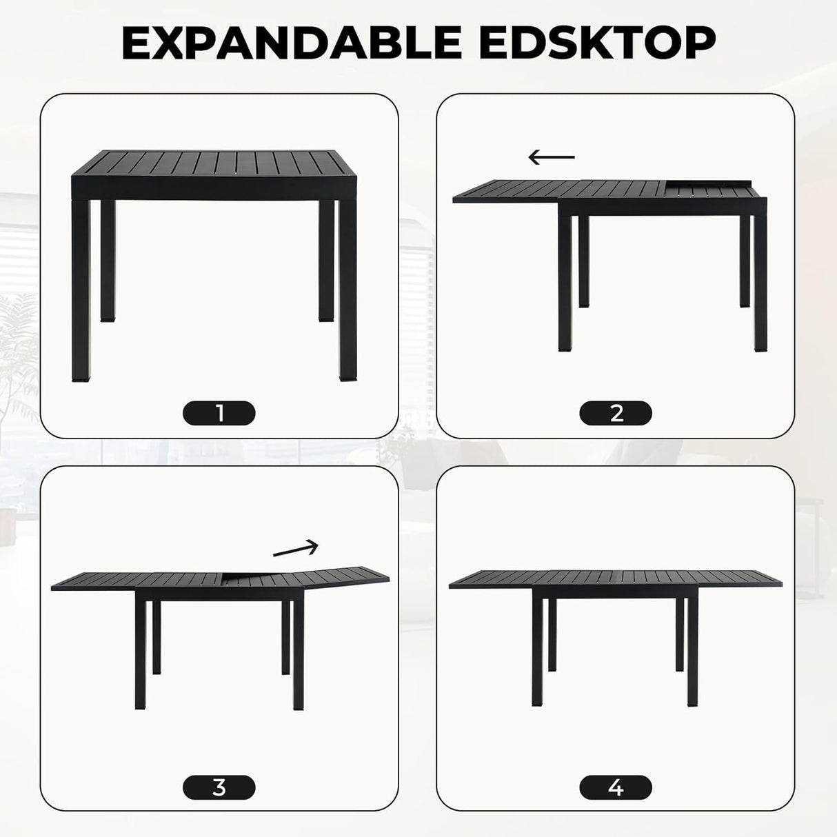 Grand patio 7-Piece Outdoor Dining Set for 6, Patio Dining Furniture Set for 6 Swivel Rope Wicker Chairs & 1 Expandable Rectangular Dining Table, Light Gray Brown Grand patio