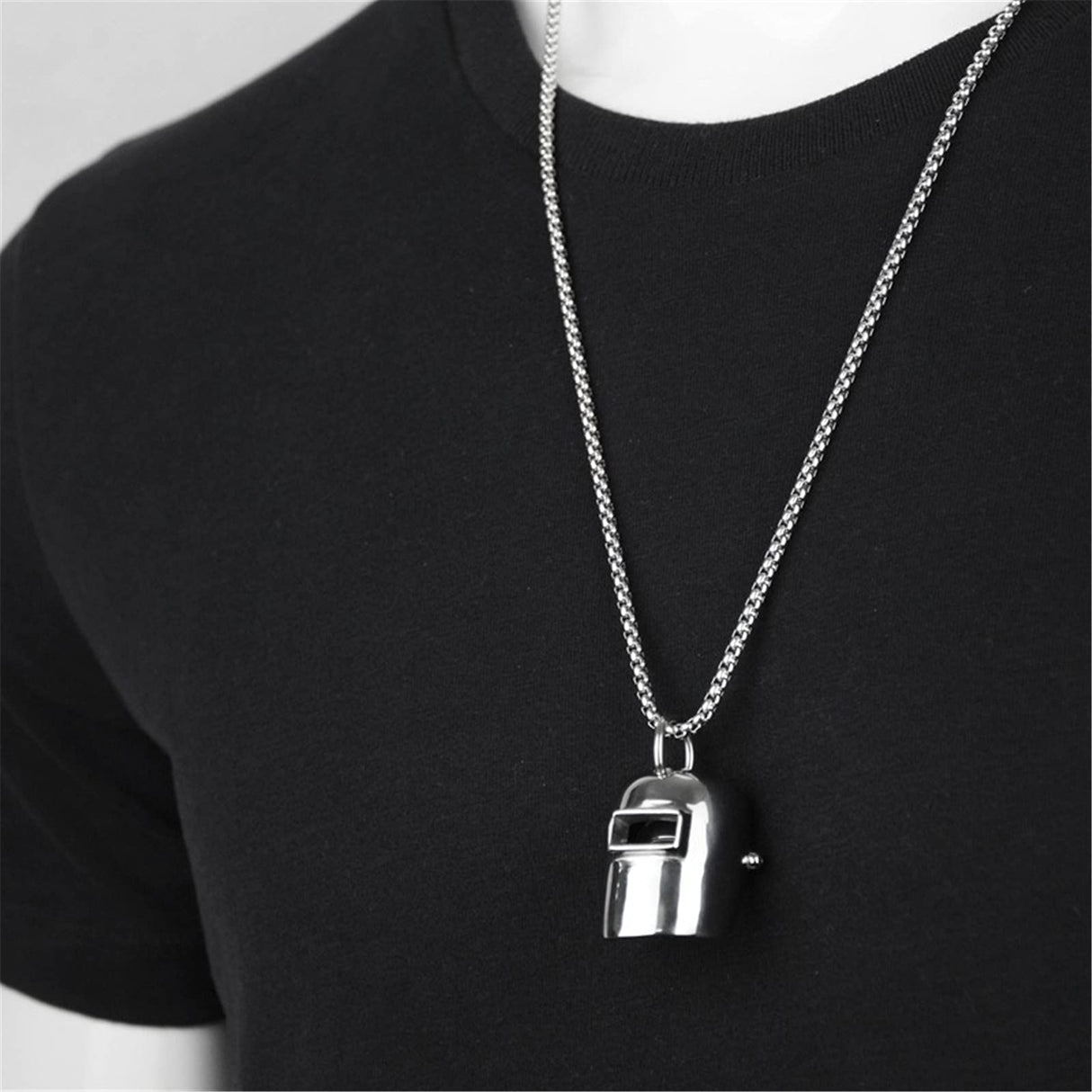 Hiphop Classic Welder Mask Pendant Necklaces for Welding Artisan Fashion Jewelry 27.5" ASkinds
