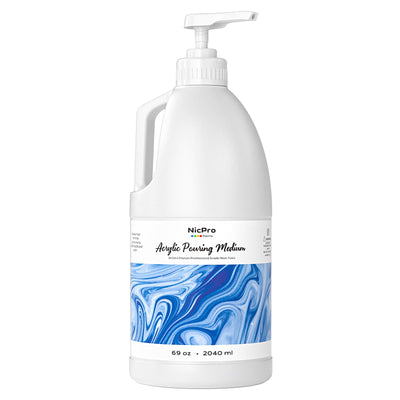 Nicpro Pouring Medium for Acrylic Paint 69oz / 2040ml, Acrylic Paint Thinner, Acrylics Flow Medium Improve Flow Consistency