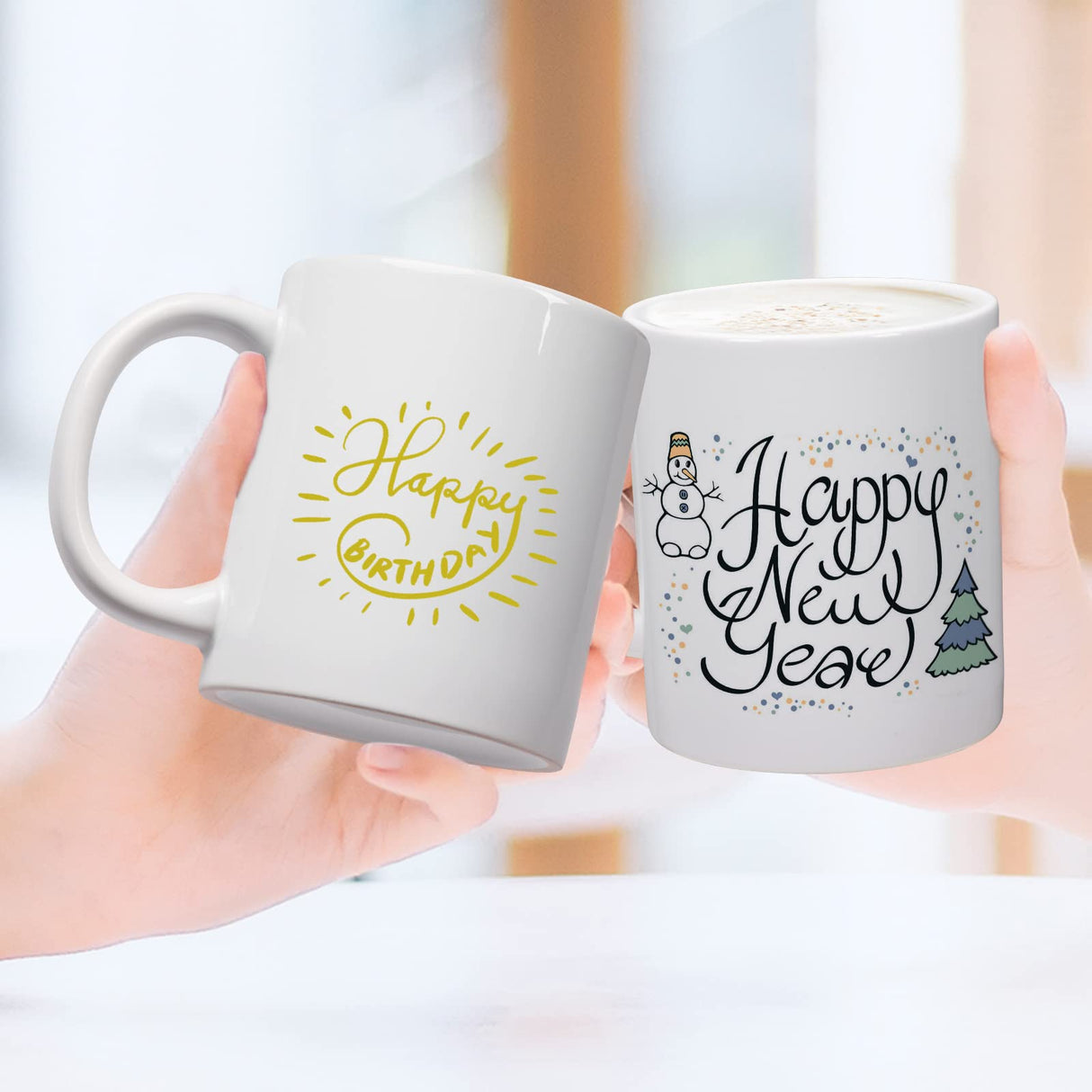 CAILIDE 20oz sublimation Blank large Mugs and Big handle set of 2 Professional Grade Mugs White Coated Ceramic Cup for Coffee Tea or DIY Gifts (20oz) CAILIDE