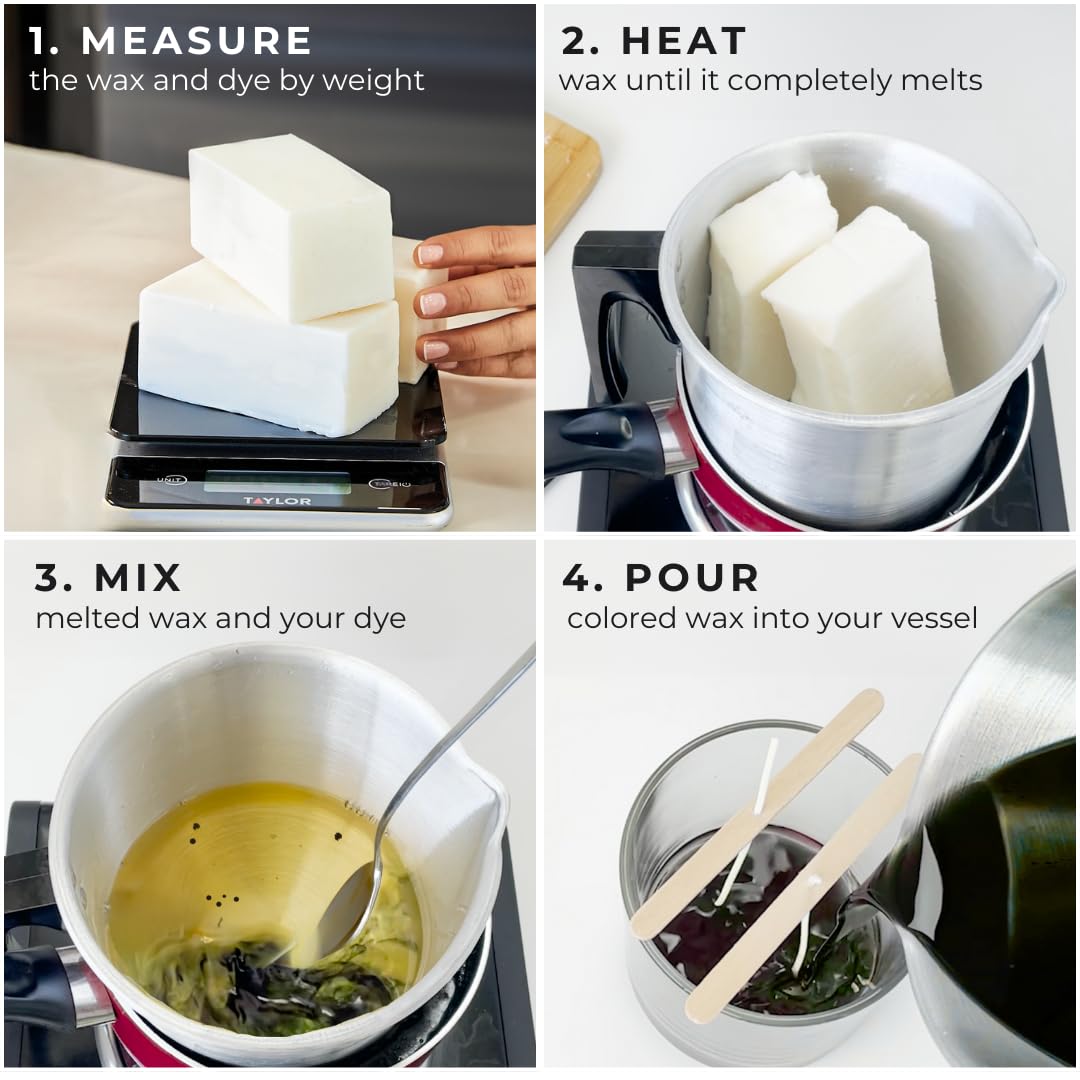 Direct Candle Supply – Color Dye Flakes – Green High Concentration Dyes for Candle Making (1.6 oz)… (Green) Use in Soy/Coconut/Paraffin Wax Direct Candle Supply