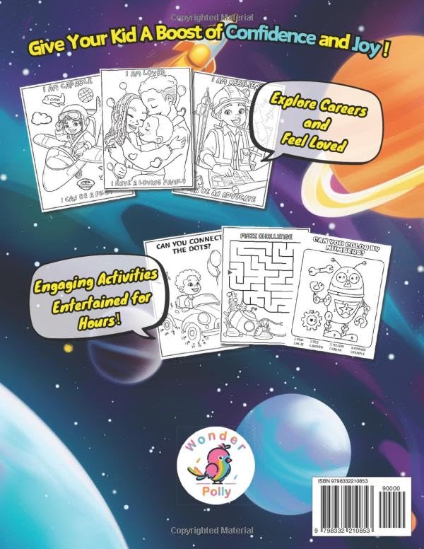 Black Boy Coloring Book: Positive Affirmations Colouring Book for Black Boys Ages 5-10,4-8,Teenagers, Build Young Black Boy's Confidence and Self ... Incl (Coloring Book for Black Brown Kids) WoodArtSupply