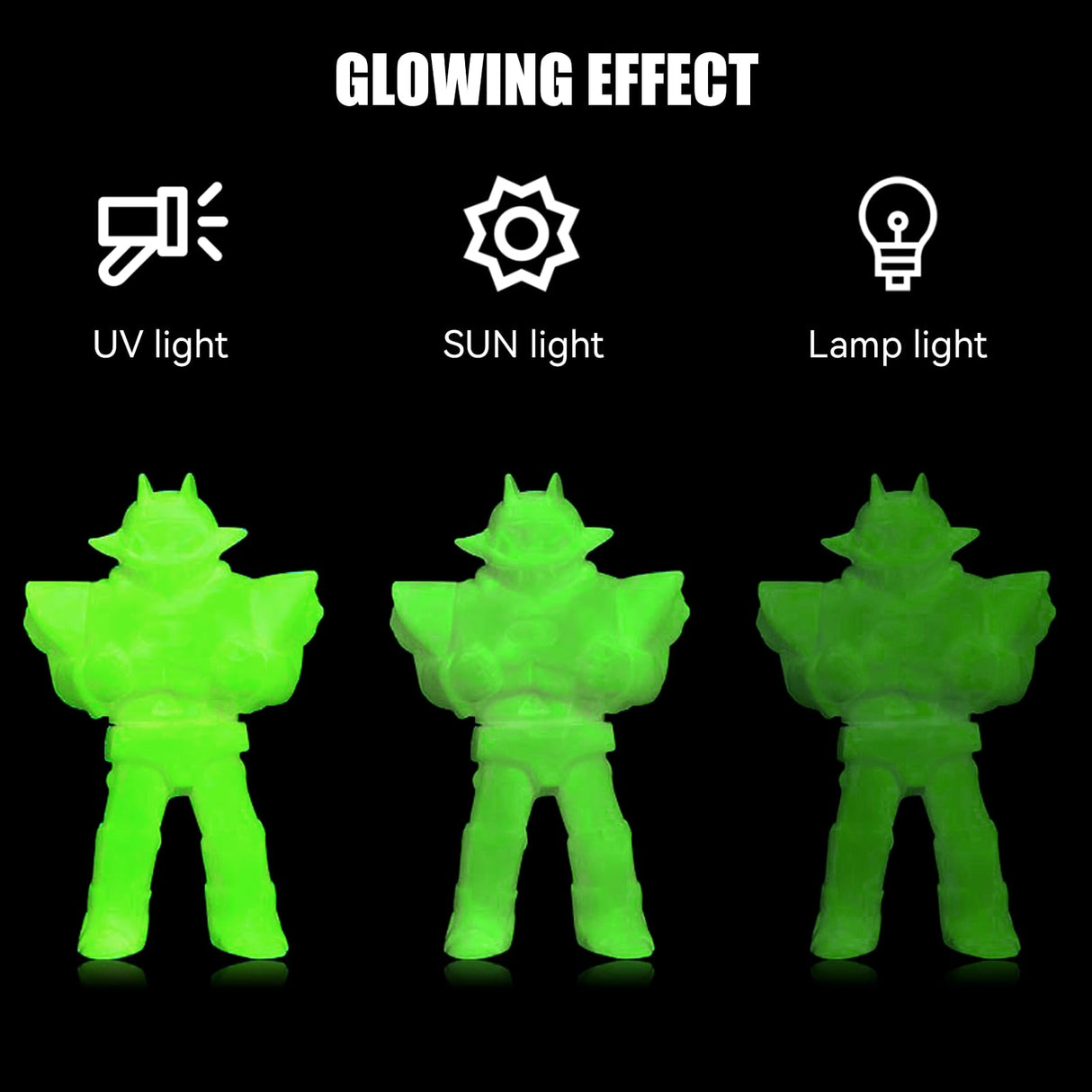 CCTREE Glow in The Dark ABS Plus (ABS+) Filament 1.75mm, Glow 3D Printer Filament ABS Pro, Strong & Durable, Heat Resistance, Dimensional Accuracy +/- 0.03 mm, 1KG Spool (2.2 lbs), Glow Green CCTREE