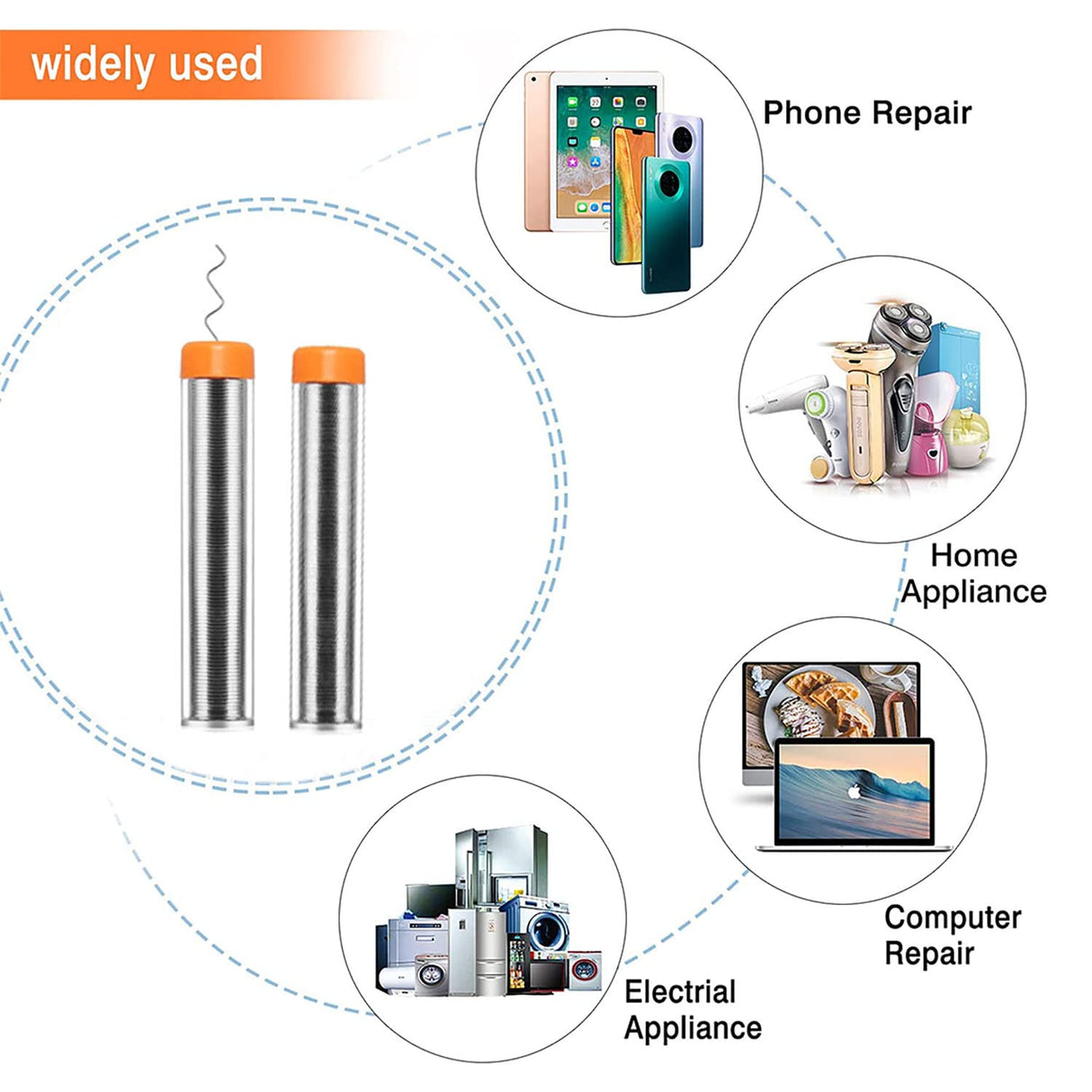 2Pcs Solder Wire,1mm Diameter Rosin Core Solder for Electronic Electrical Soldering Components Repair(Net 20g) Tiankohelan