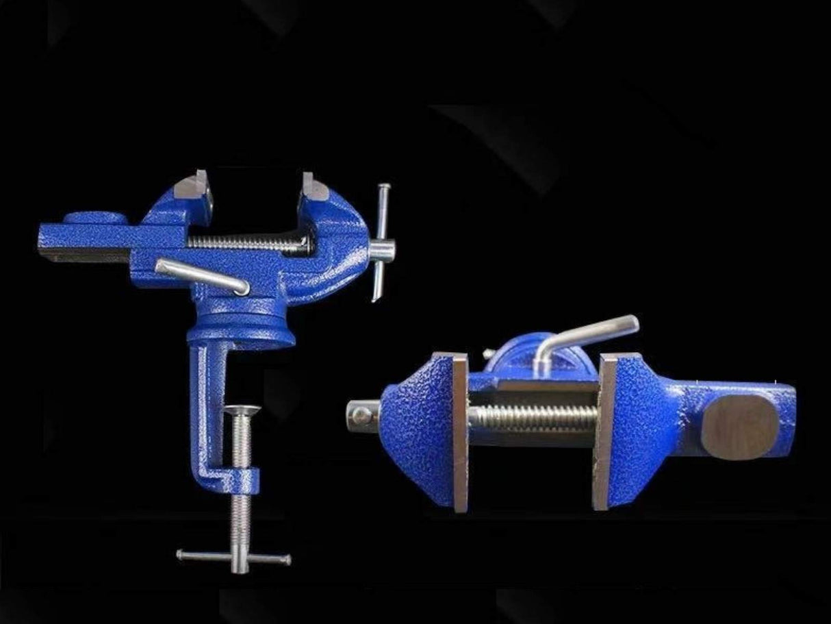 Sourcemall 360° Rotating Bench Vise, 2.5'' Cast Iron Table Vise Clamp for Woodworking, Hobby, DIY Craft (Clamping Range: 0-2.5inch) Sourcemall