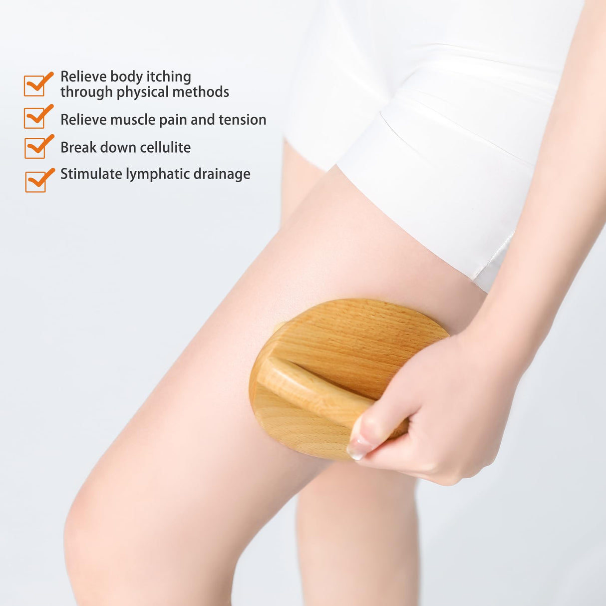 AiRelax Wood Therapy Massage Tools,Wooden Massage Body Brush for Cellulite Remover,Itchy Skin Relief,Body Shaping,Professional Maderoterapia Kit Meridian Pressure Brush,Lymphatic Drainage Massager AiRelax