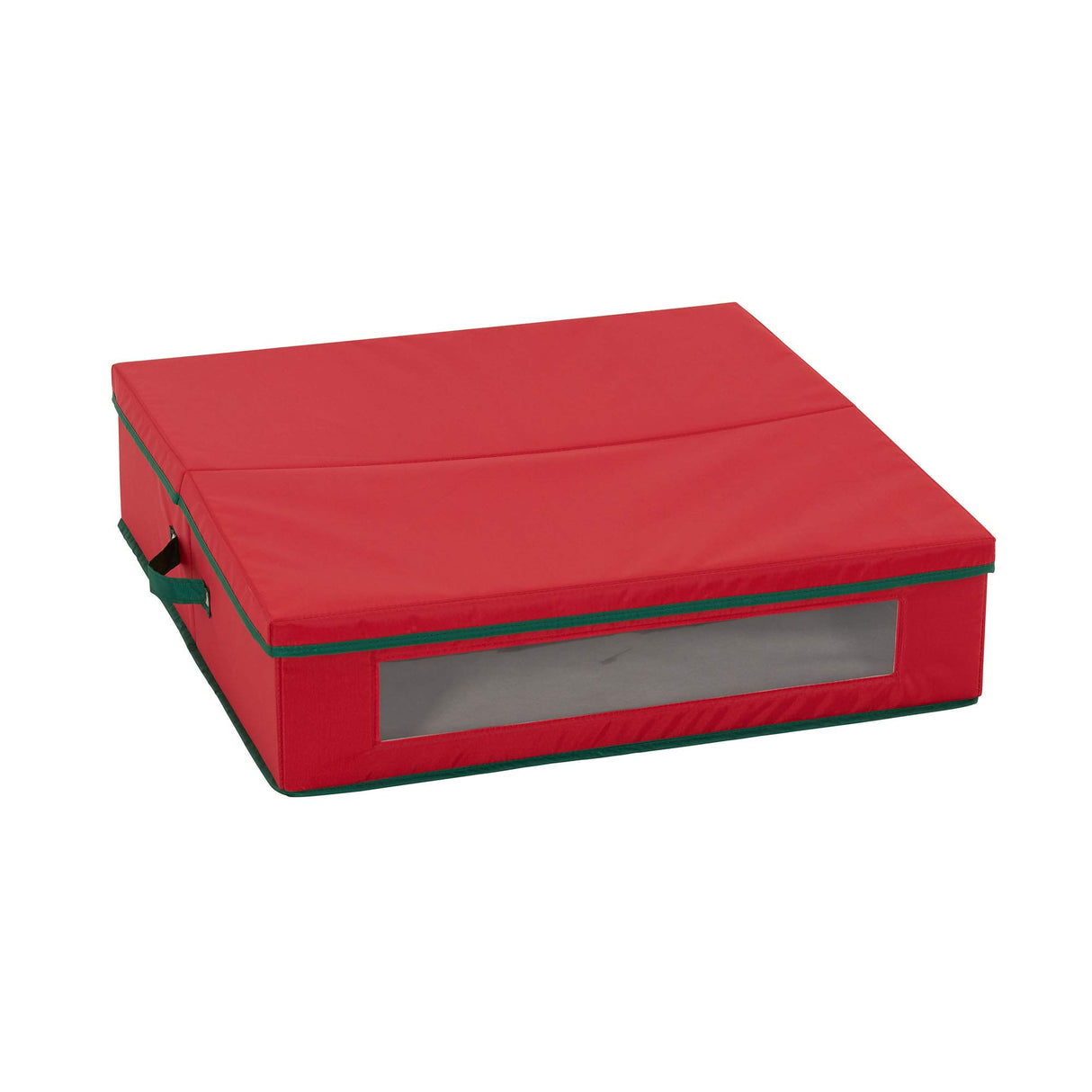 Household Essentials 24 inch Red Wreath Storage Container with Handles Green Household Essentials