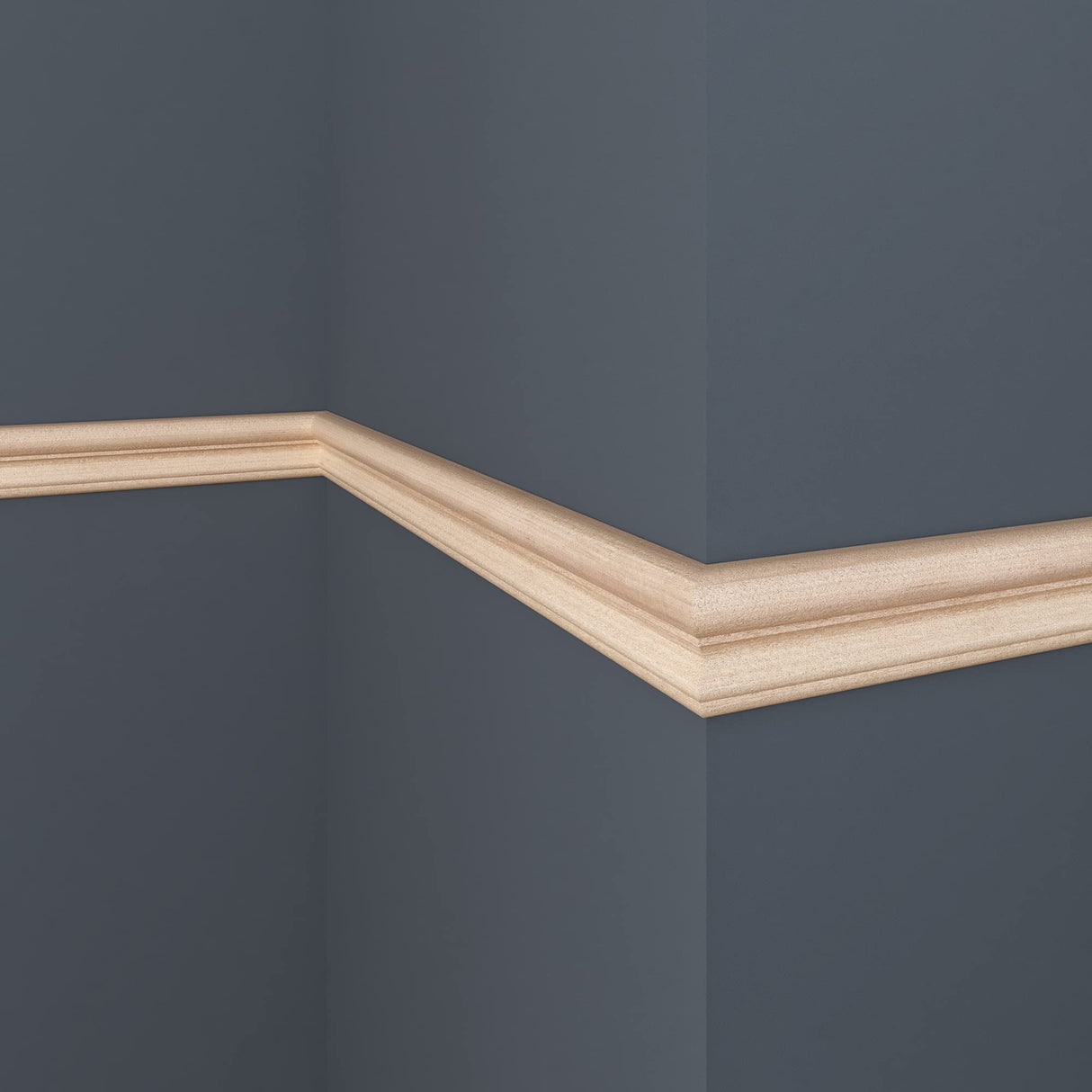 OML43A-4FTWHW Unfinished White Hardwood Chair Rail Moulding ORNAMENTAL