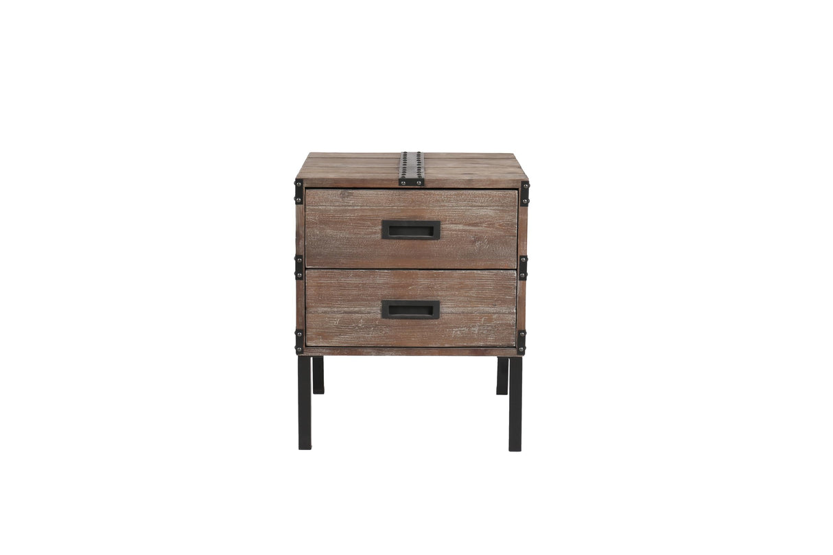 Rpuzonier Coffee Table Set, Vintage Wood Storage Trunk Coffee Table with Two End Side Table, Wood Center Table Rustic Cocktail Table with Two End Table for Living Room (Coffee Table with 2 End Table) Rpuzonier
