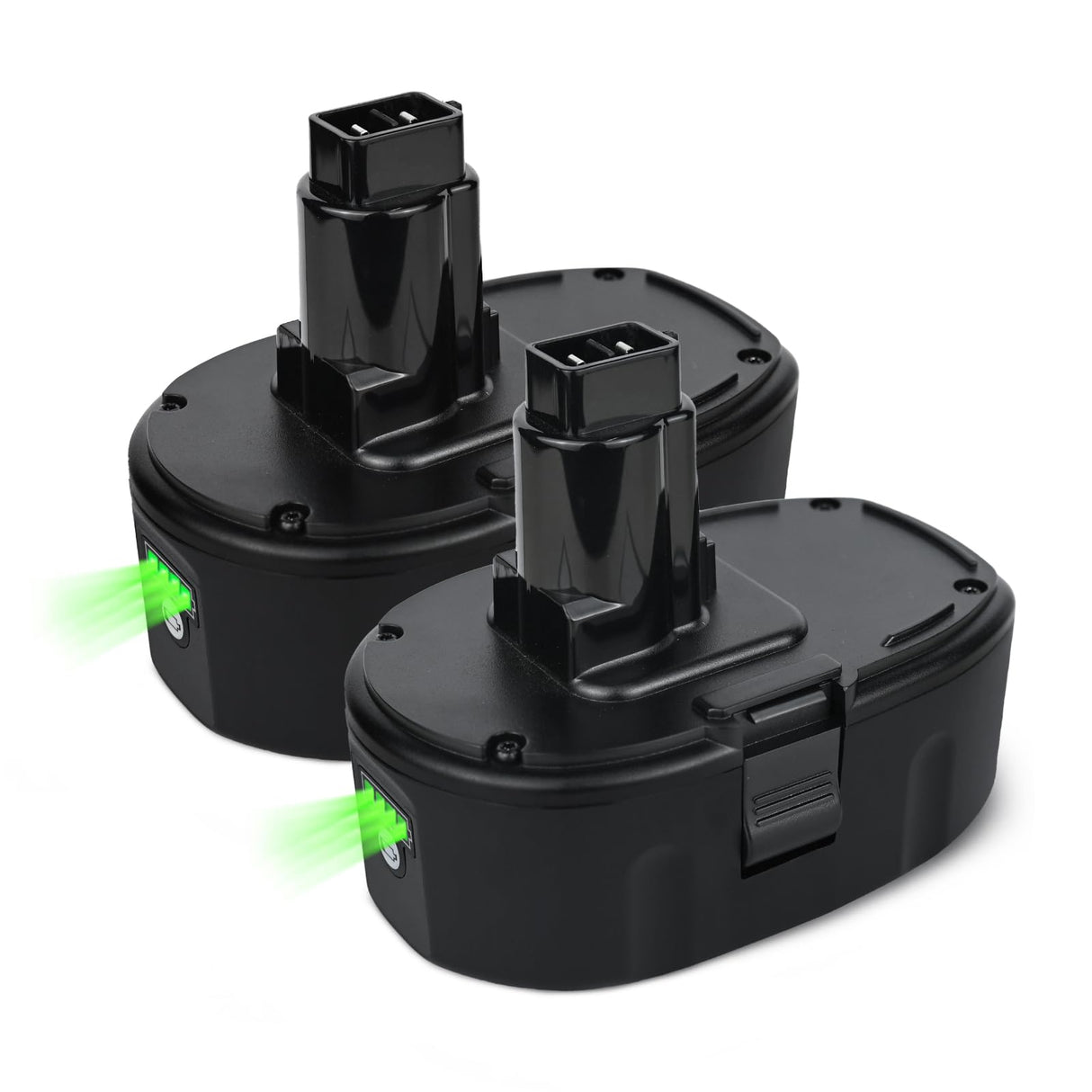 Qwenoer 2Pack 6.0Ah 18V Lithium Battery Replacement for Dewalt 18V Battery Compatible with 18 Volt Dewalt Batteries DC9096 DC9098 DC9099 DW9095 DW9096 DW9098 DE9039 (Not for DC9180) Qwenoer