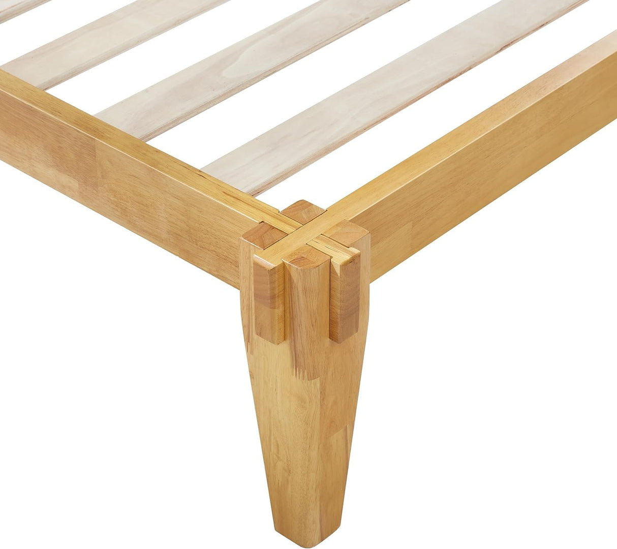 Bme Chalipa 14” Solid Wood Queen Bed Frame with Japanese Joinery - Minimalist Platform Design & Enhanced Storage Bme