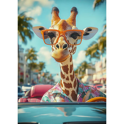 Sanjee Diamond Painting Kits for Adults, Giraffe Diamond Art Kits for Beginner, 5D DIY Round Full Drill Diamond Dots Paintings Diamond Painting for Home Wall Decoration Gift, 12x16inch