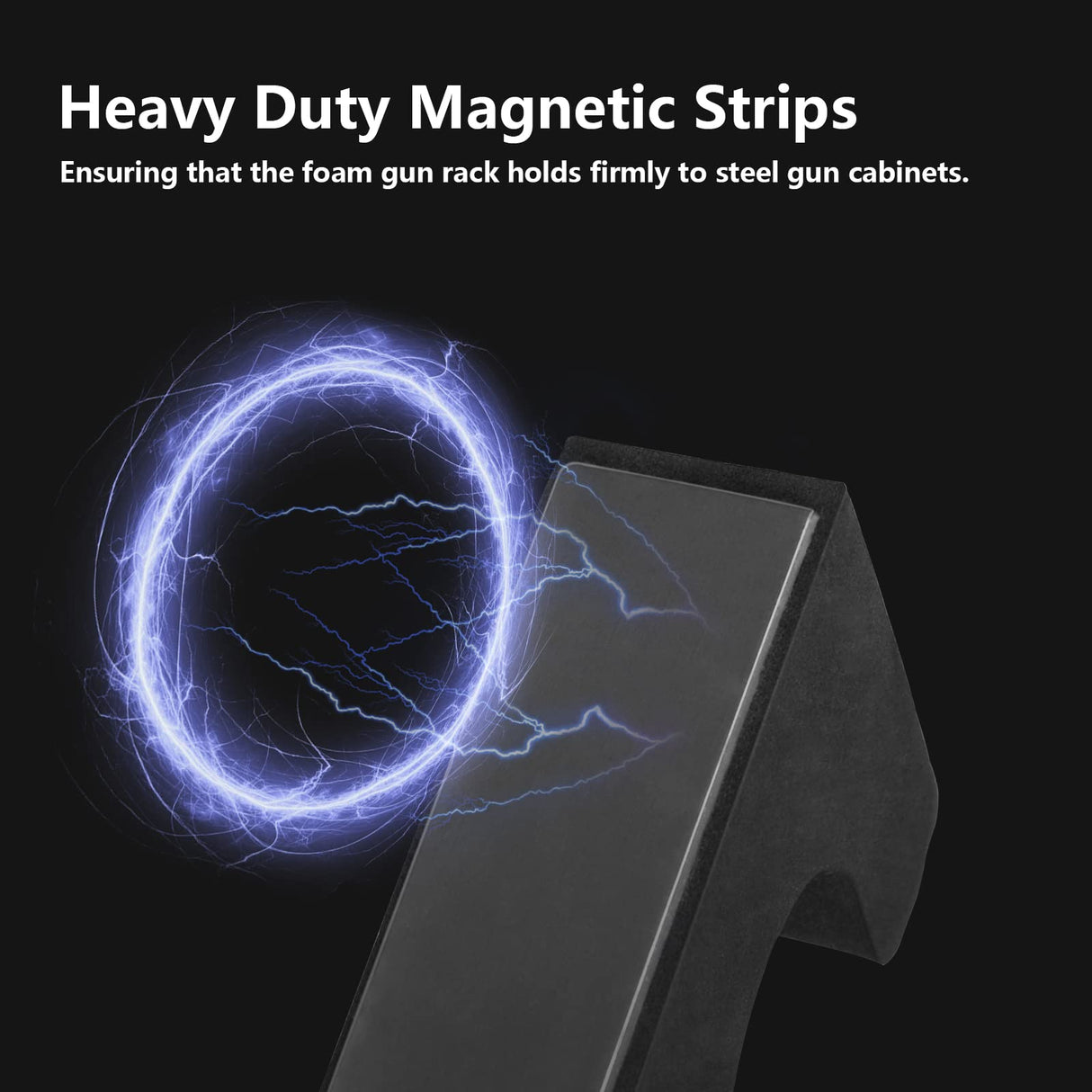 Adoreal 2 Pack Gun Rack for Gun Storage, Gun Safe Accessory for Rifles and Shotguns, Gun Holder in Gun Cabinet, Shotgun Rifle Rest, Foam Material with Magnetic Strip Adoreal