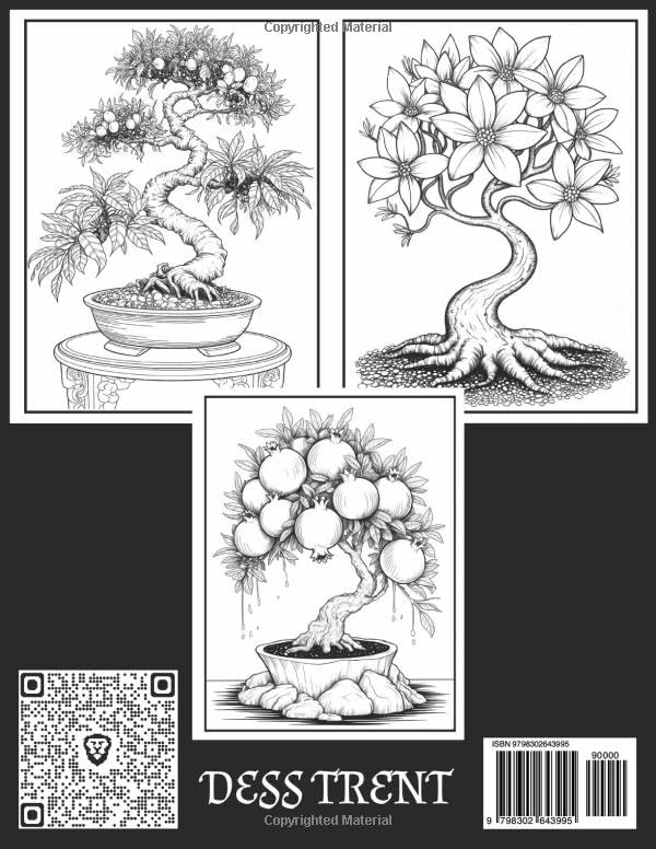 Magical Trees - Stress Relief Coloring Book for Adults: 60 exquisite designs of beautiful mini-trees to color WoodArtSupply