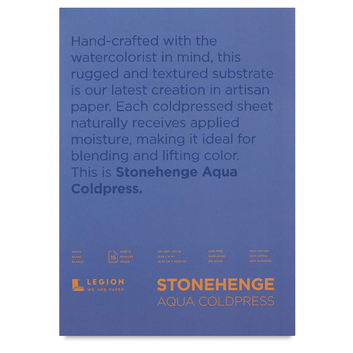 Yupo Paper Stonehenge Aqua Block Hotpress Pad 10"X10" 15 Sheets/Pkg-White 140lb Stonehenge