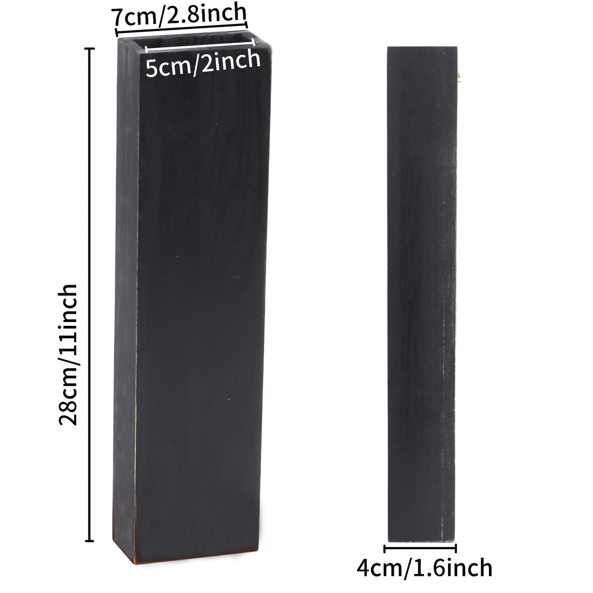 Wood Wall Planter Indoor, Farmhouse Wall Hanging Decor Pocket Planter Vase for Indoor Fake Plants Greenery,Dried Flowers, Wall Plant Holder (4, Black) BlueMake