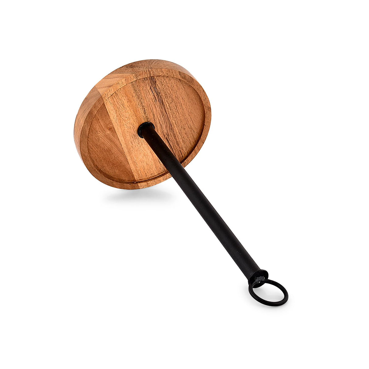 EDHAS Paper Towel Holders Iron & Acacia Wood for Farmhouse Kitchen,Wooden Paper Towel Holder Stand. (6.5" x 6.5" x 13") EDHAS