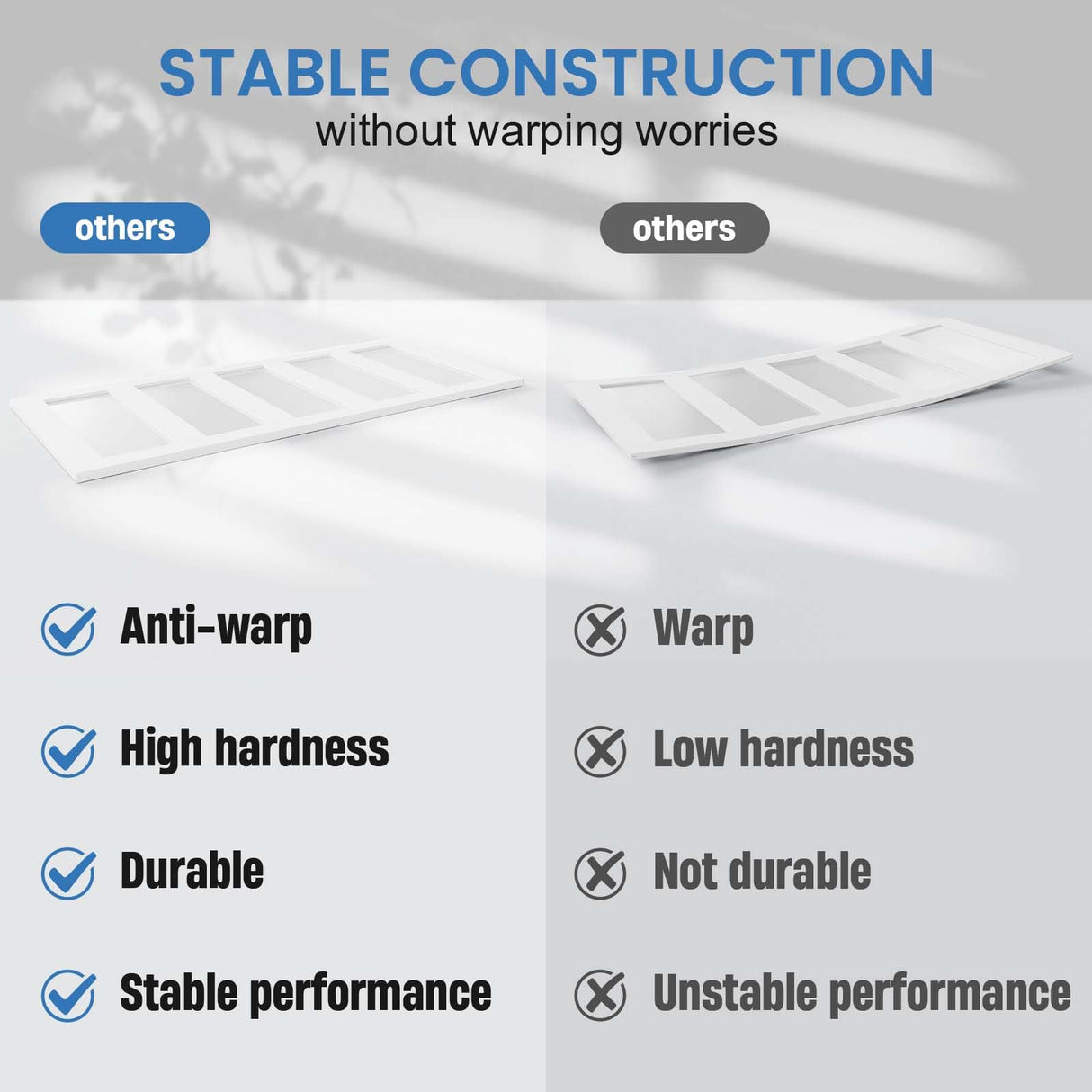 ALAMEDADT 26'' x 84'' Glass Barn Door and 5 Ft Hardware Kit Included, MDF White Barn Door Slab with Frosted Glass, PVC Surface, Combined with Handle and Floor Guide-Assembly Required, White ALAMEDADT