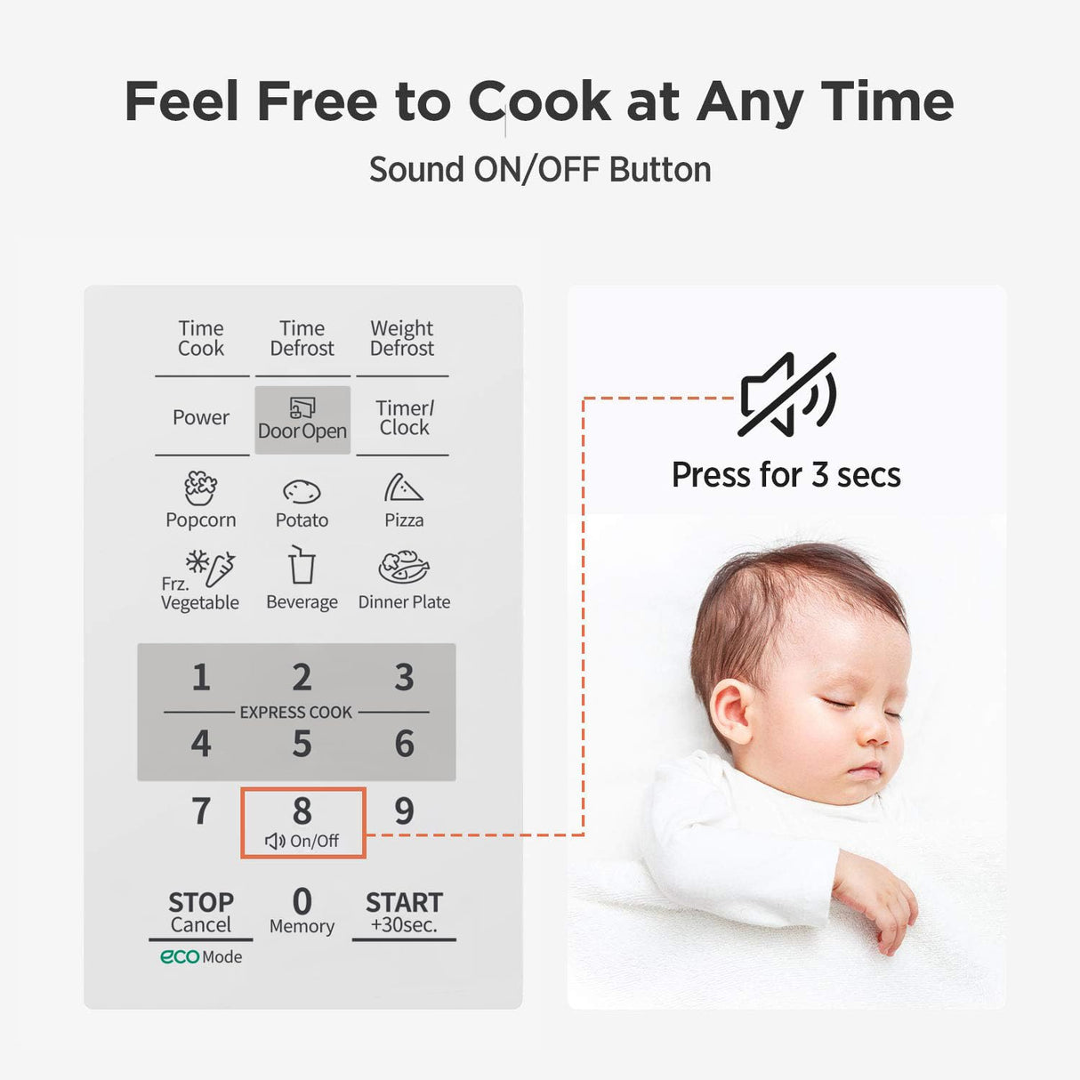 COMFEE' EM720CPL-PM Countertop Microwave Oven with Sound On/Off, ECO Mode and Easy One-Touch Buttons, 0.7 Cu Ft/700W, Pearl White COMFEE'