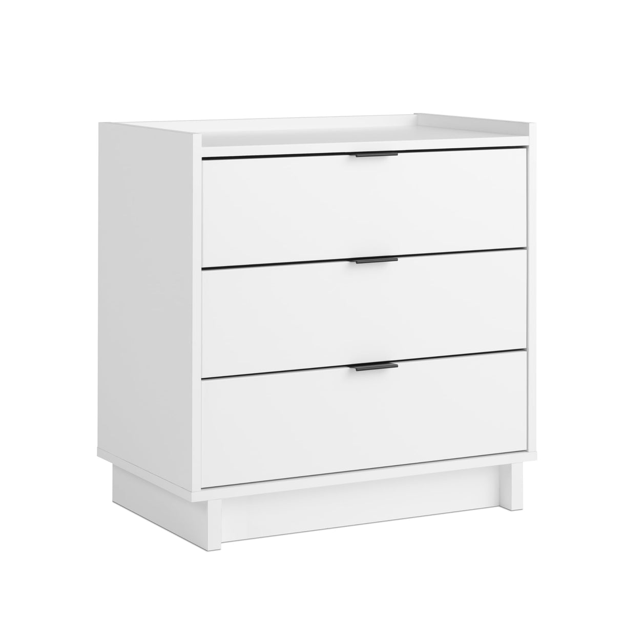 Prepac Simply Modern Nightstand Bedside Table, White Nightstand for Bedroom, End Table with 3 Drawers 26.5" W x 26.75" H x 16" D Prepac