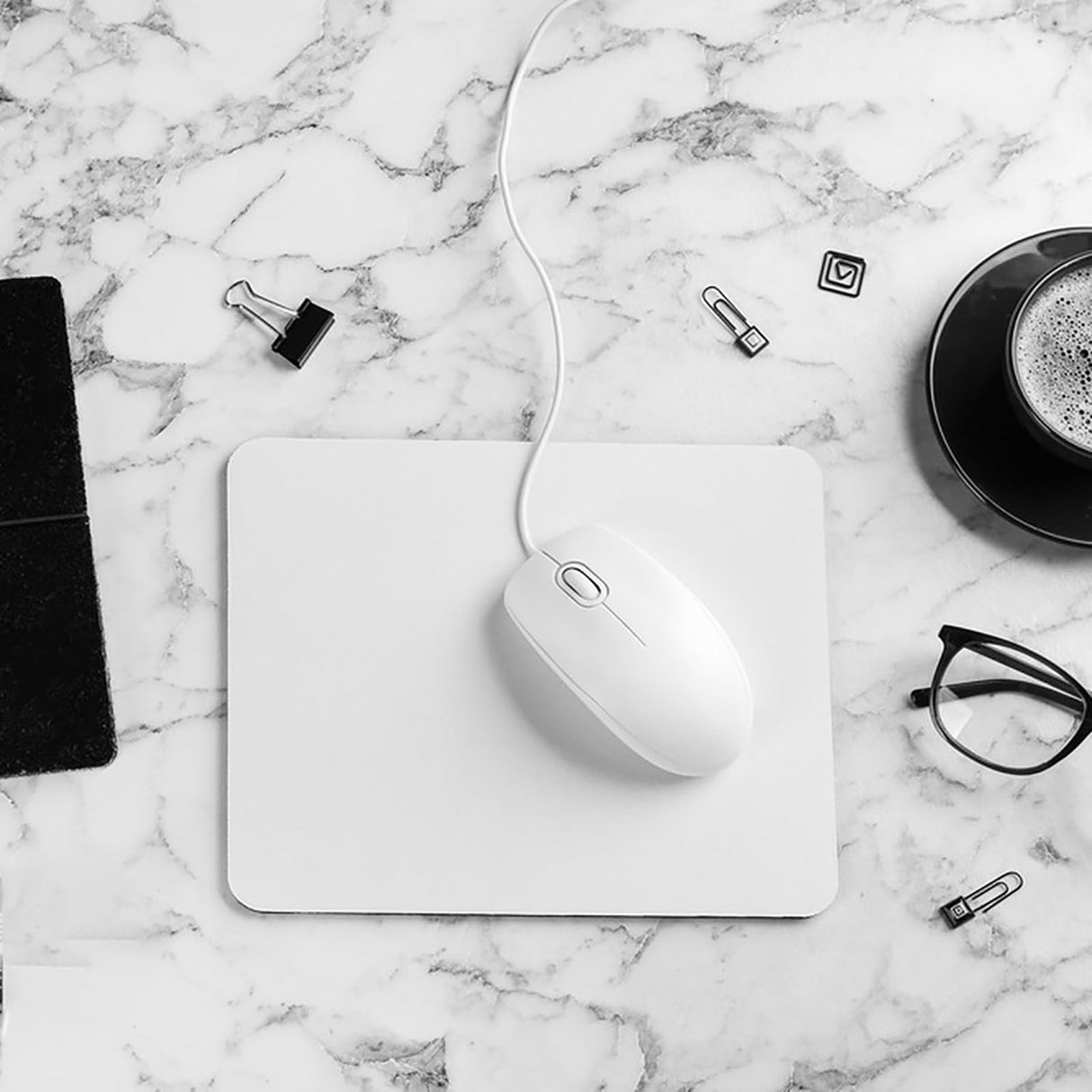 Nicunom 40 Pcs Sublimation Mouse Pad Blanks, Heat Press Printing Crafts Mousepads 3mm Thick DIY Custom Mouse Pads Anti-Slip Rubber Mouse Mat for Office Laptop Computer Gaming Nicunom