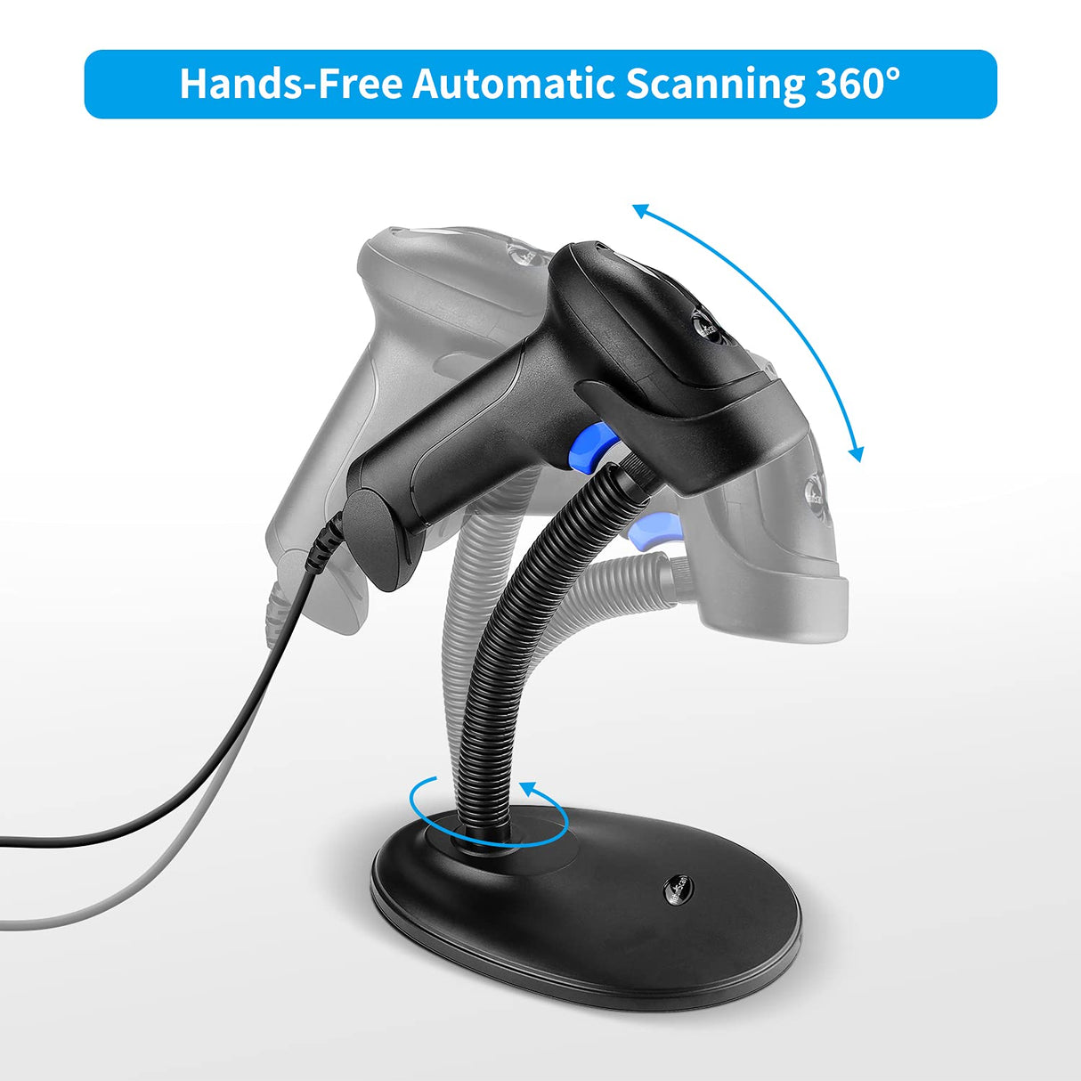 NetumScan Handheld USB 1D Barcode Scanner with Stand, Wired CCD Bar Code Reader for POS System Sensing, Store, Supermarket, Warehouse(Flow Dealz is Faker) NetumScan