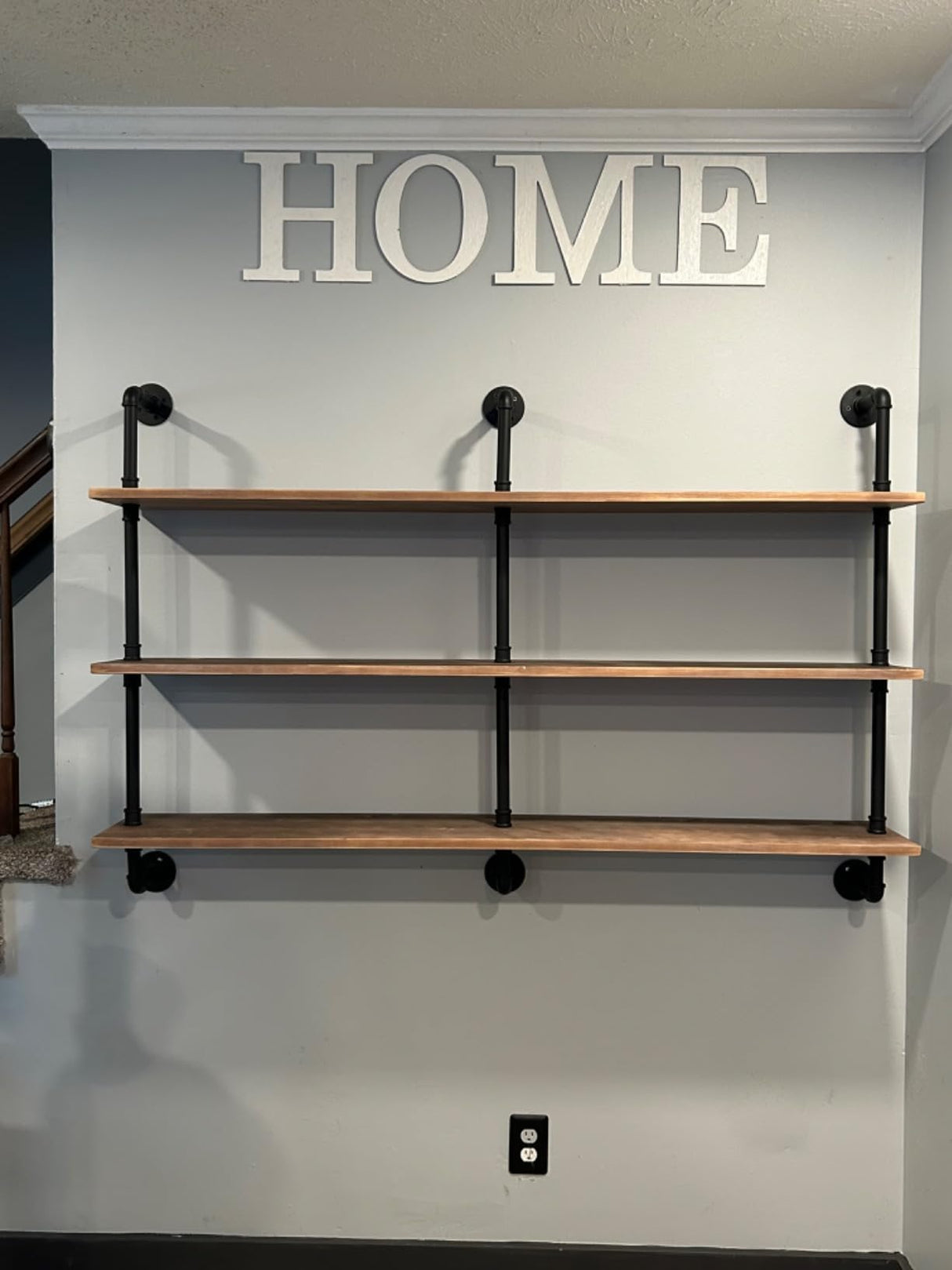HDDFER Floating Shelves for Wall Bookshelf Industrial Pipe Shelving Shelves Natural Wood Planks 60 inch Rustic Wall Shelves Hanging Bookshelves Farmhouse Kitchen Shelving HDDFER