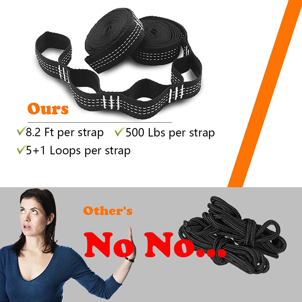 AnorTrek Camping Hammock, Super Lightweight Portable Parachute Hammock with Two Tree Straps Single or Double Nylon Travel Tree Hammocks for Camping Backpacking Hiking Blue&Dark Blue AnorTrek