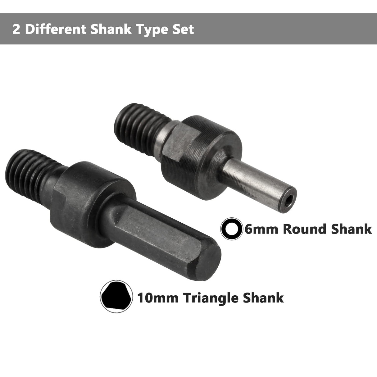 Yakamoz Drill Angle Grinder Adapter with Flange Nut Parts Set, 6mm and 10mm Drill Arbor Mandrel Adaptor with 3 Set Replacement Grinder Flange Nuts and Spanner Wrench Conversion Tool YAKAMOZ