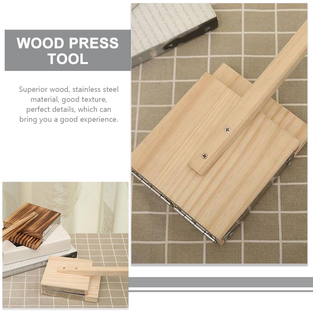 DEARMAMY Wooden Tortilla Press, Wood Dough Dumpling Presser Dumpling Skin Makers Ravioli Mold Dumpling Wrapper Presser Pizza Dough Pastry Press Tool for Kitchen Baking DEARMAMY