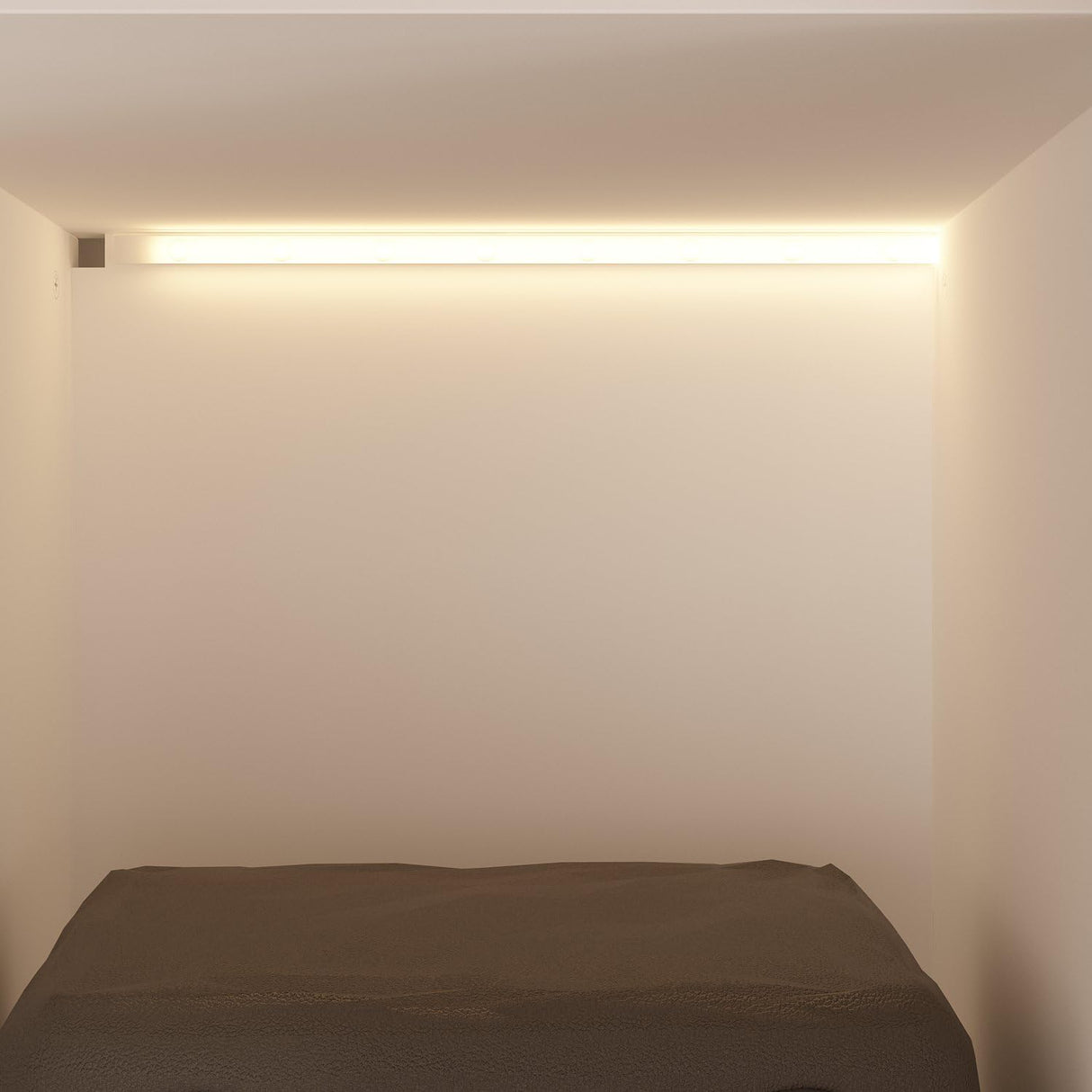 Hitow Wardrobe Cabinet with LED Light Strips, Armoire Closet with Glass Doors, Wooden Large Wardrobe with 5 Tiers Shelf & Hanging Rod, Modern Bedroom Armoire Clothes Organizer, White 47.2" W Hitow