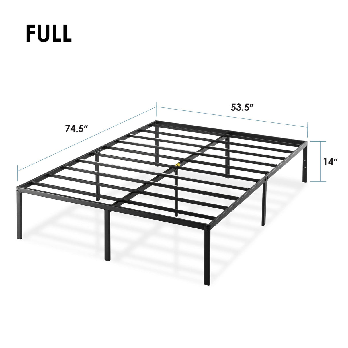 Best Price Mattress 14 Inch Metal Platform Beds w/Heavy Duty Steel Slat Mattress Foundation (No Box Spring Needed), Black Best Price Mattress