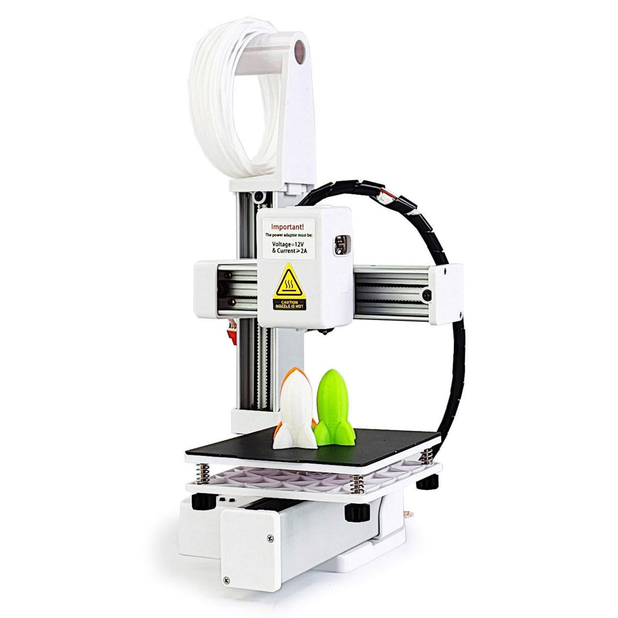 FDM Mini 3D Printer for Beginners, High Accuracy Fast Heating Compact 3D Printing Machine, Quick Assembly, 3D Printer Easy for Kids, Print Size 4 x 4 x 4inch (US Plug) Bewinner