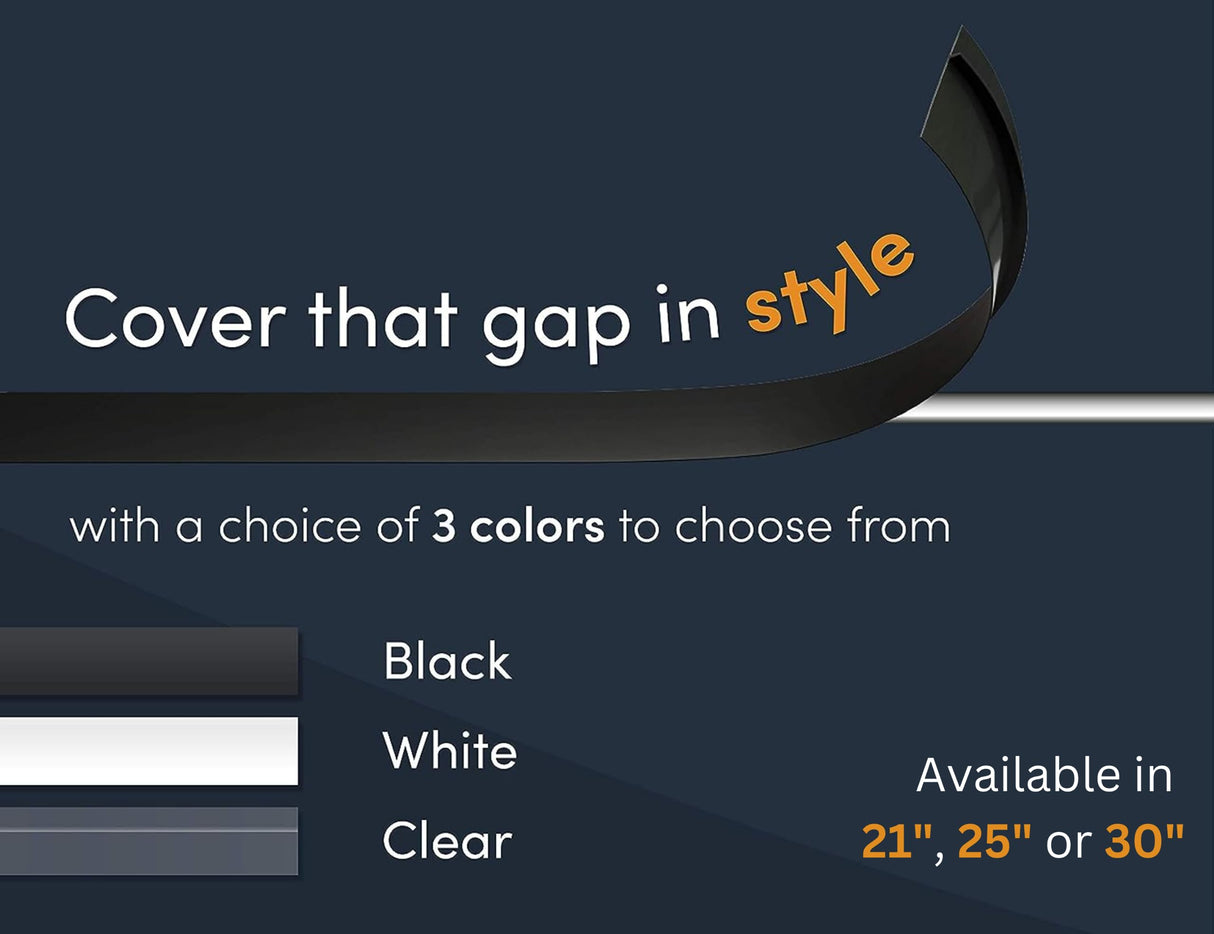 Linda’s Essentials Silicone Stove Gap Covers (2 Pack), Heat Resistant Oven Gap Filler Seals Gaps Between Stovetop and Counter, Easy to Clean Stove Gap Guard (21 Inches, Black) Linda's Essentials