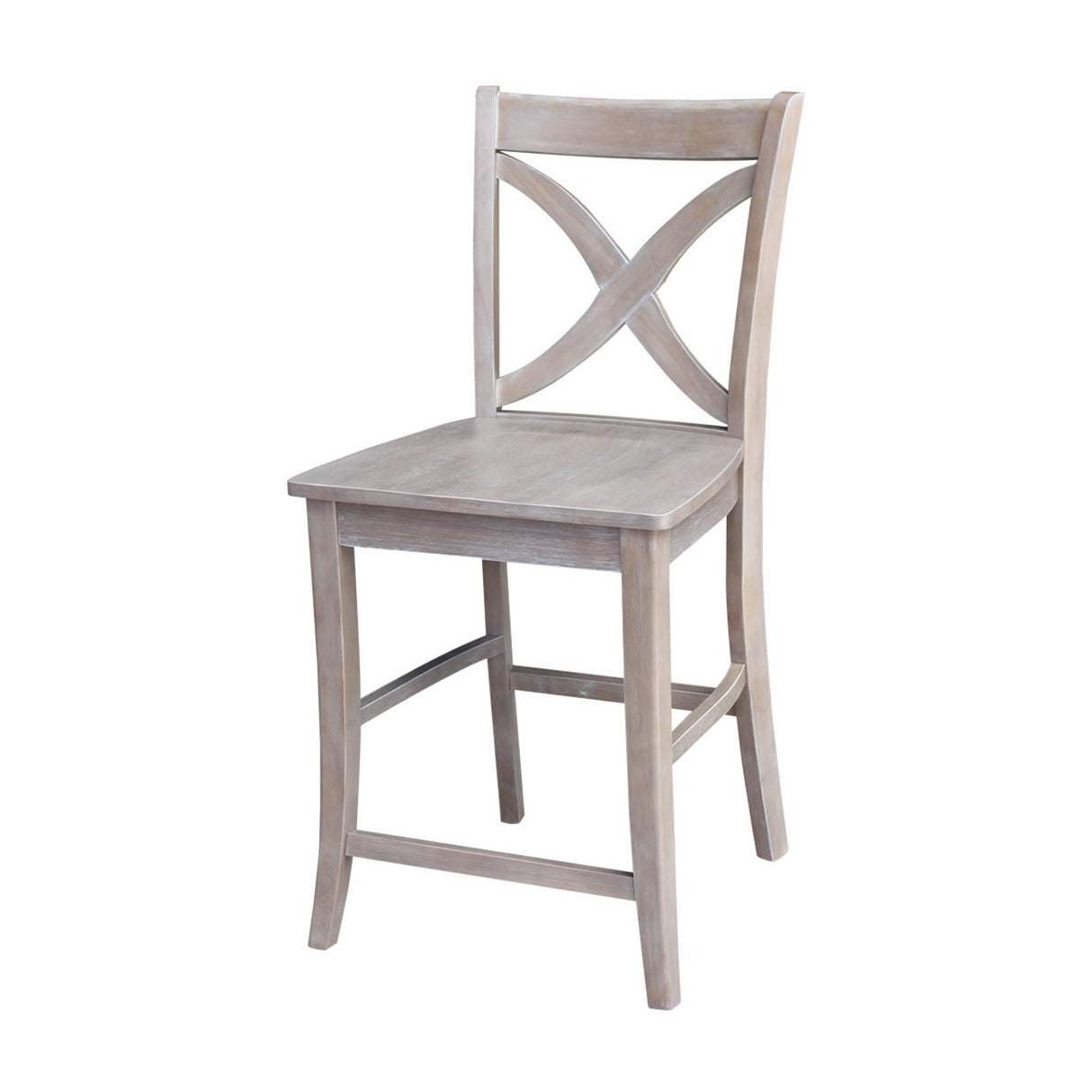International Concepts Cosmo Stool Barstool, Washed Gray Taupe IC International Concepts