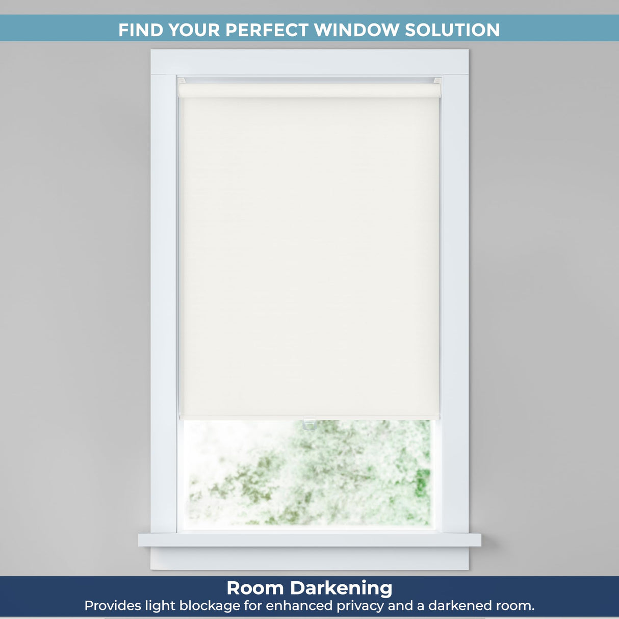 LEVOLOR Basics Cordless Fabric Roller Shade, Easy to Install Blackout Shades for Windows, Neutral White, Fits up to 21” Width and 72” Length, Home Solution for Any Space or Room Decor LEVOLOR
