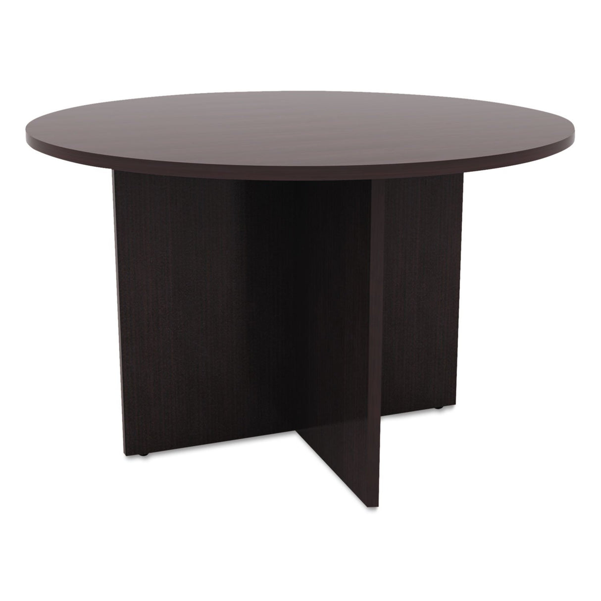 Alera ALEVA7142ES 42 in. x 29.5 in. Valencia Round Conference Table with Legs - Espresso Alera